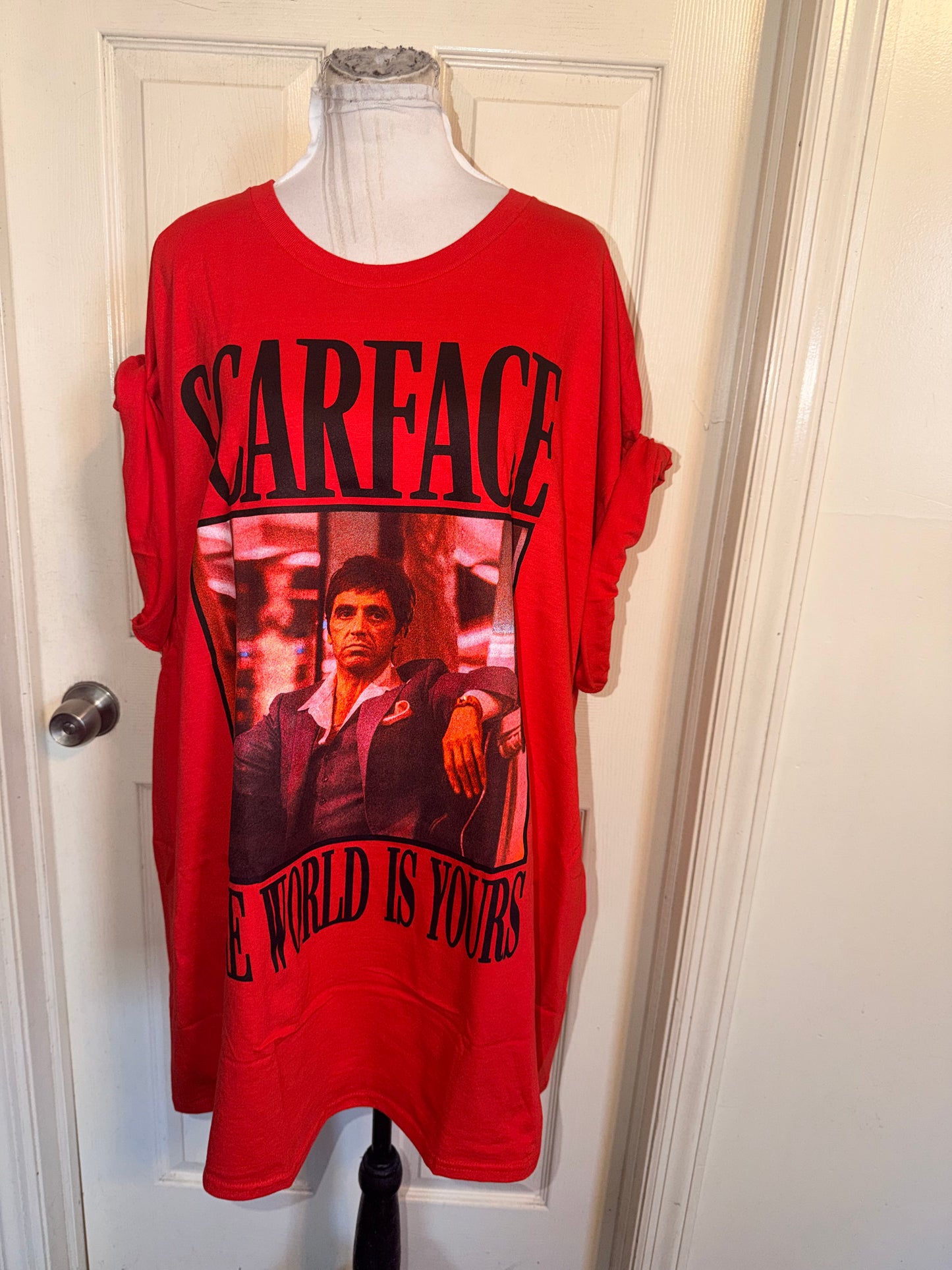 Scarface Oversized Distressed Tee