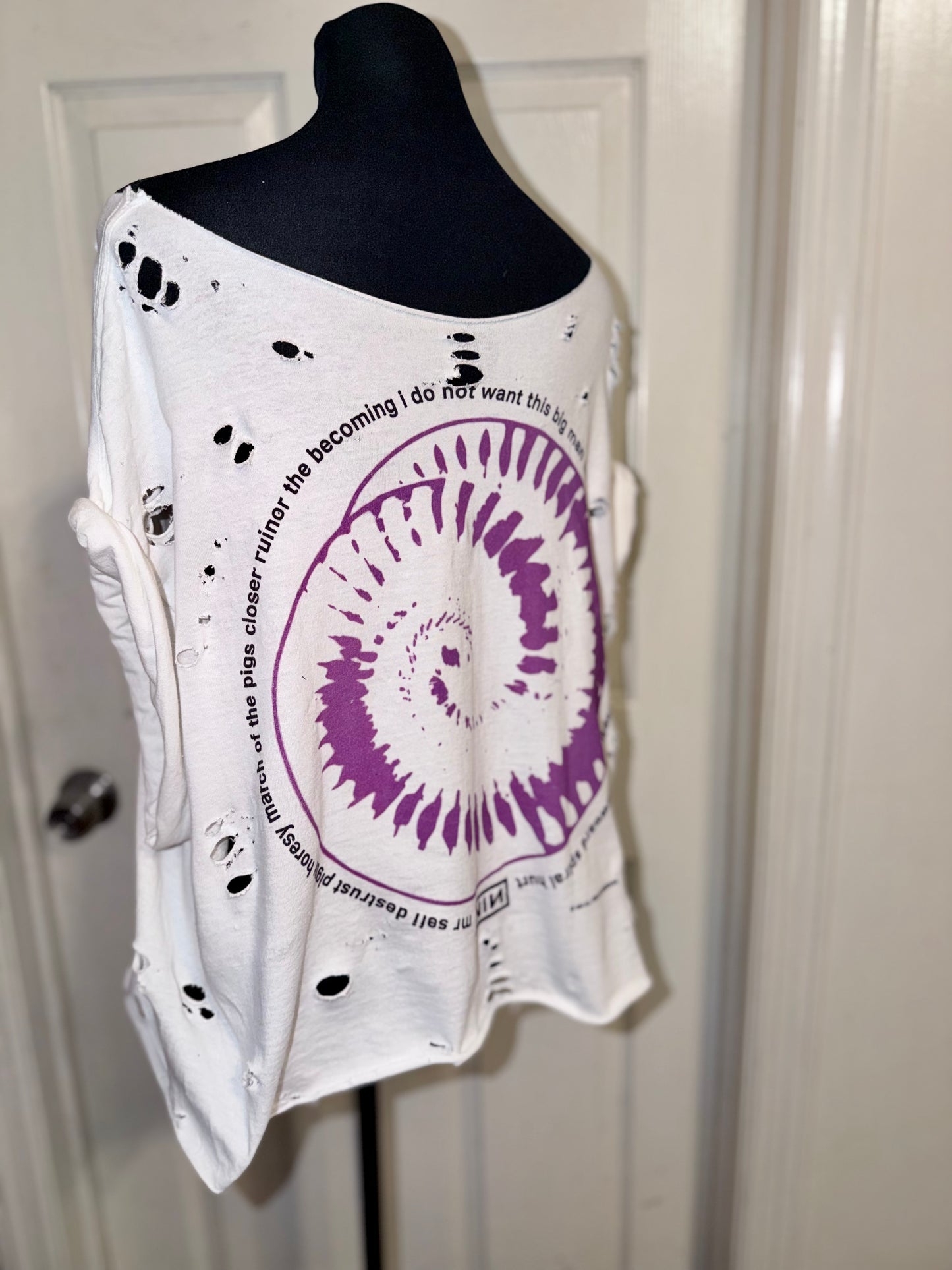 Nine Inch Nails Double Sided Oversized Distressed Tee