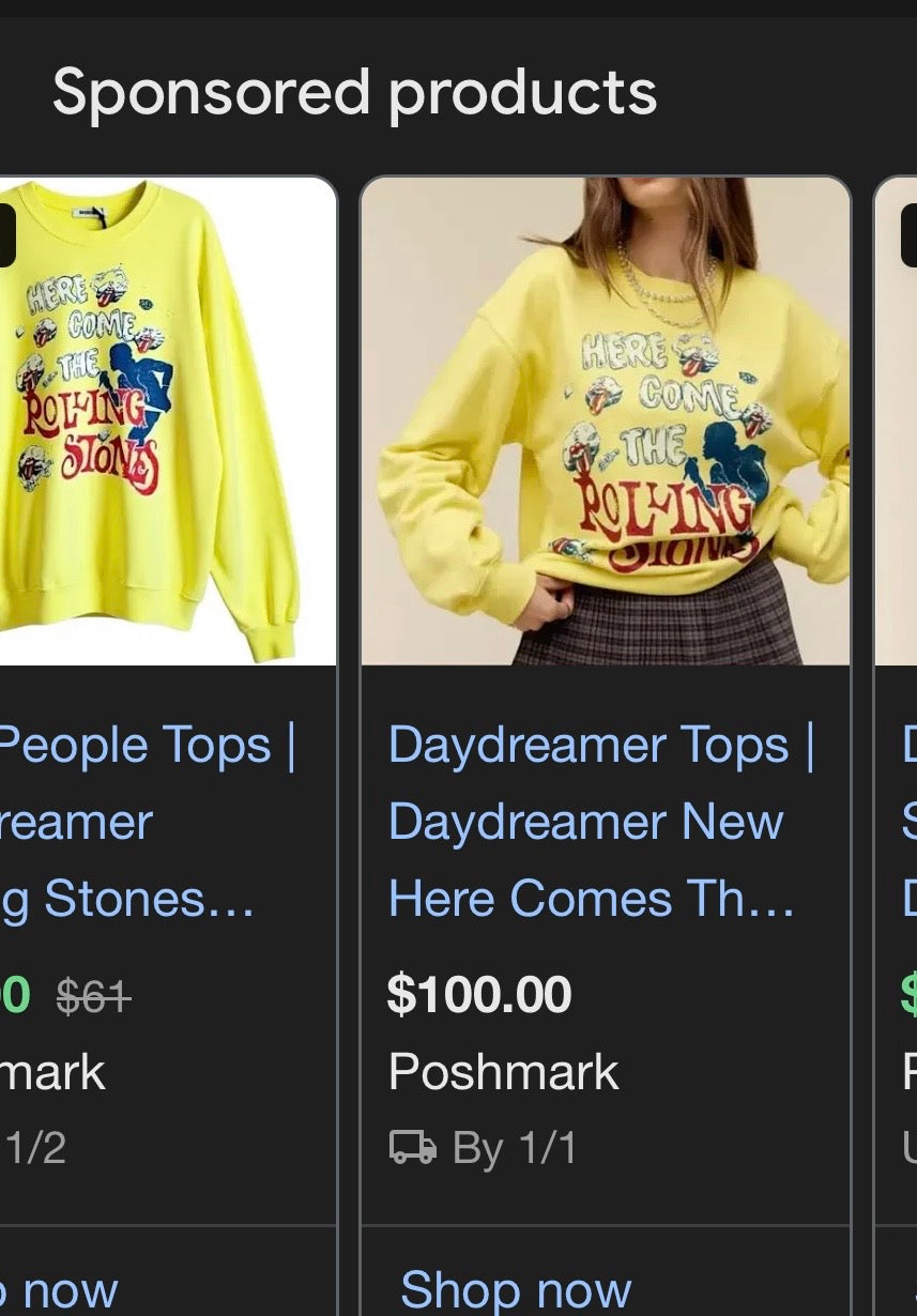 The Rolling Stones Oversized Distressed Sweatshirt