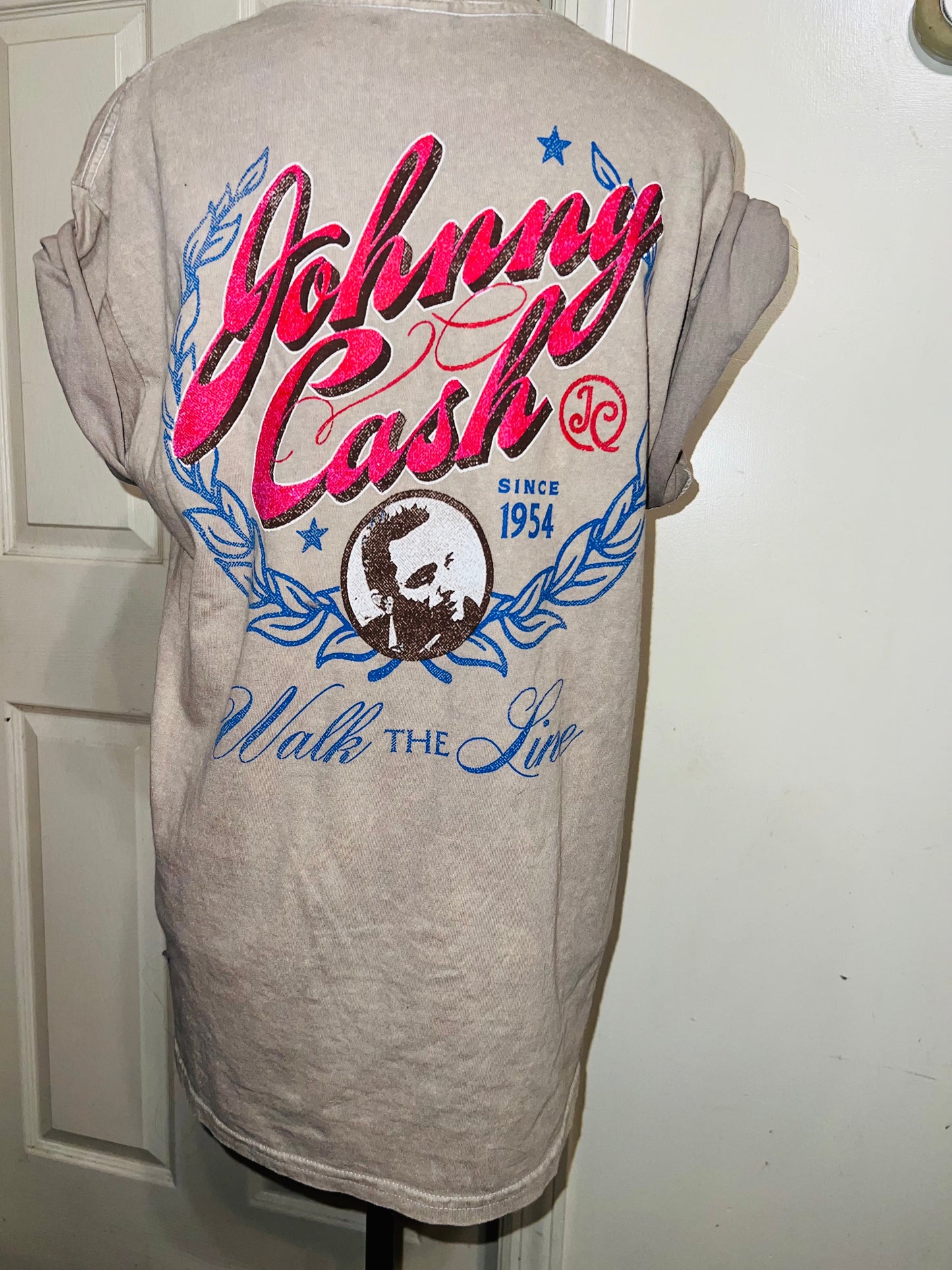 Johnny Cash Double Sided Oversized Distressed Tee