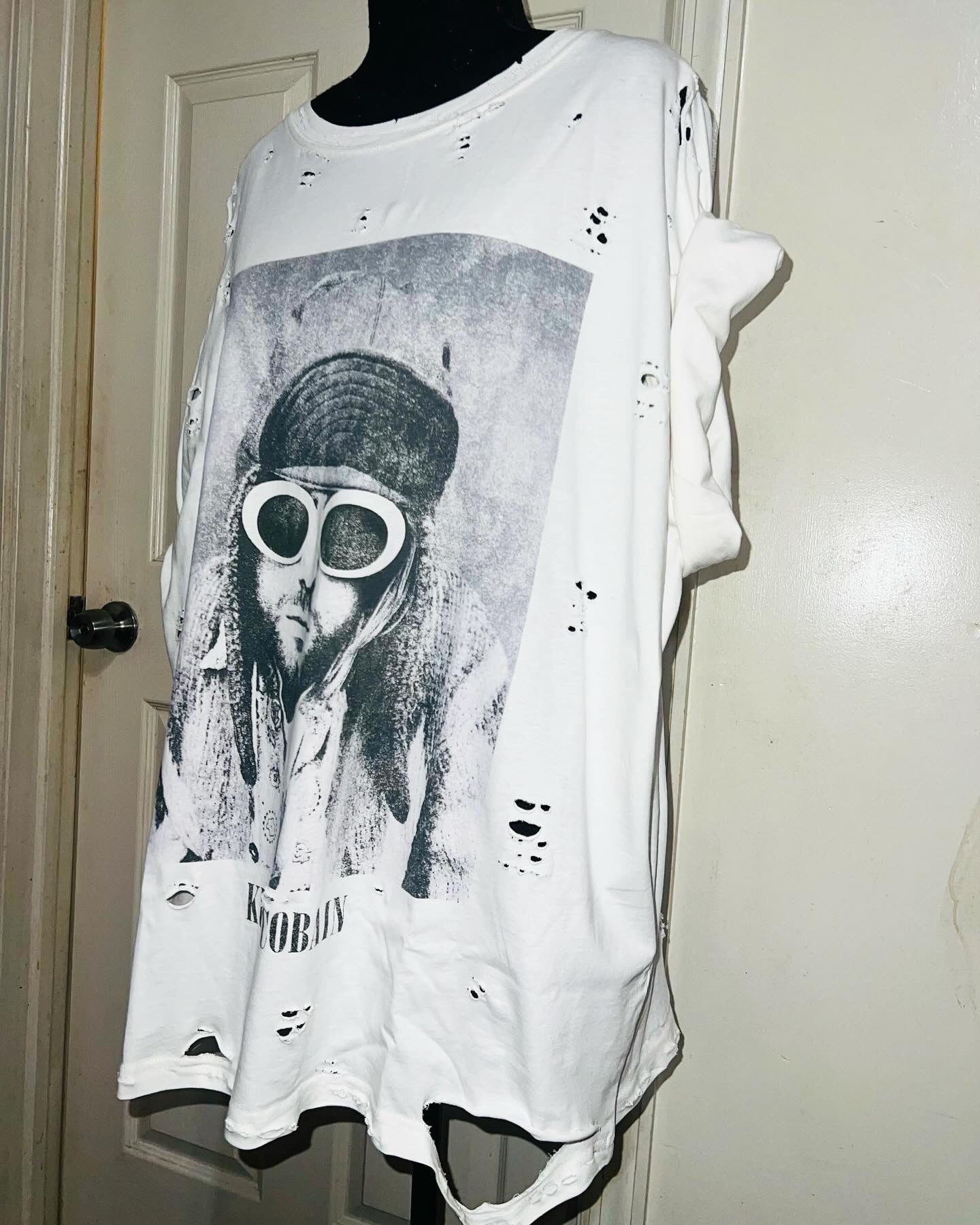 Kurt Cobain Oversized Distressed Tee