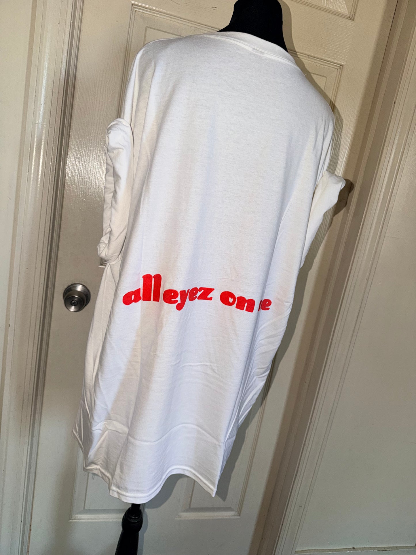 Tupac Double Sided Oversized Distressed Tee