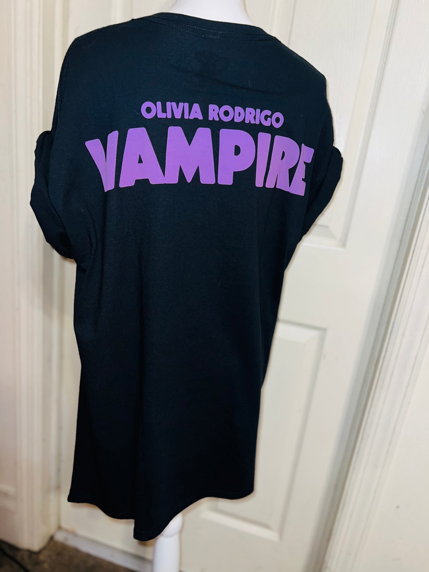 Olivia Rodrigo Double Sided Vampire Distressed Tee