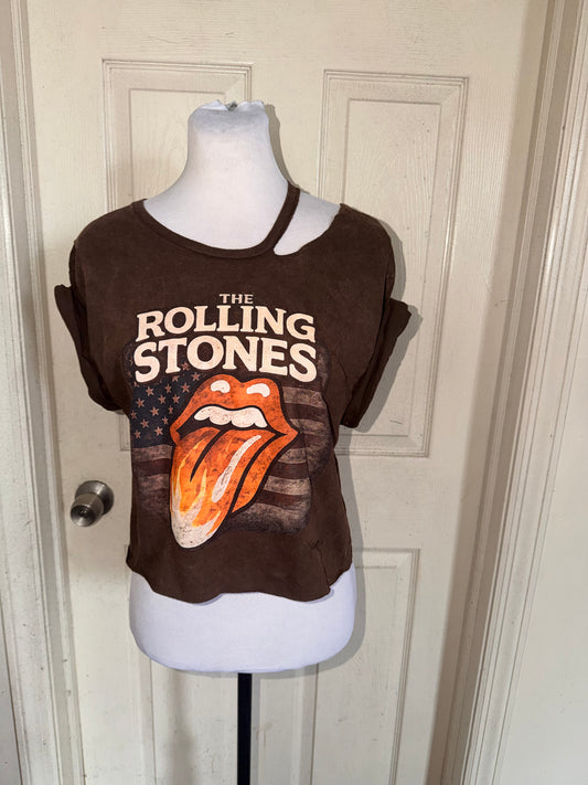 The Rolling Stones Distressed Baby Tee