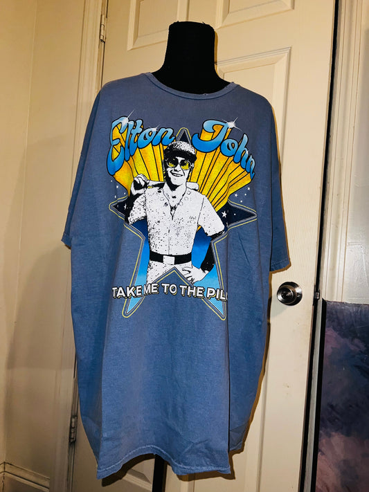 Elton John Oversized Distressed Tee