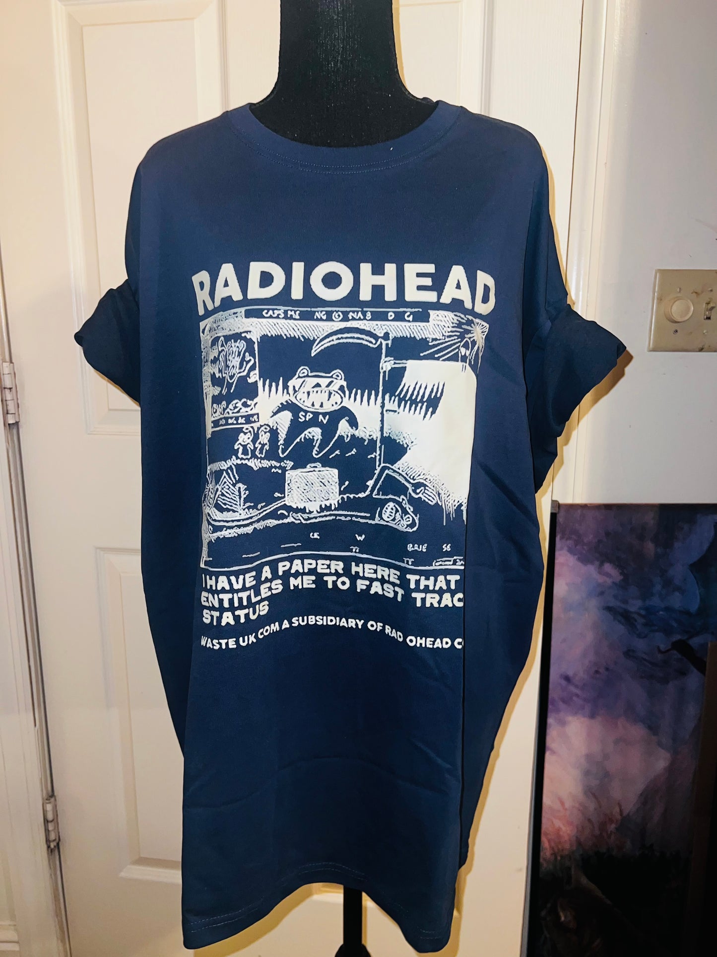 Radiohead Oversized Distressed Tee