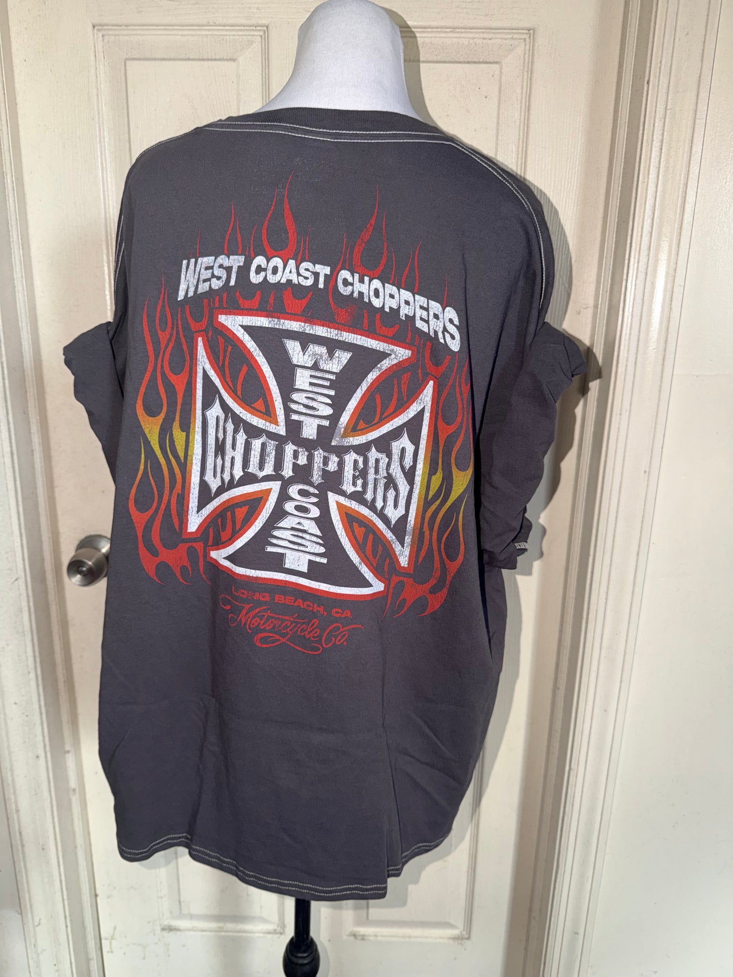 West Coast Choppers Double Sided Oversized Distressed Tre