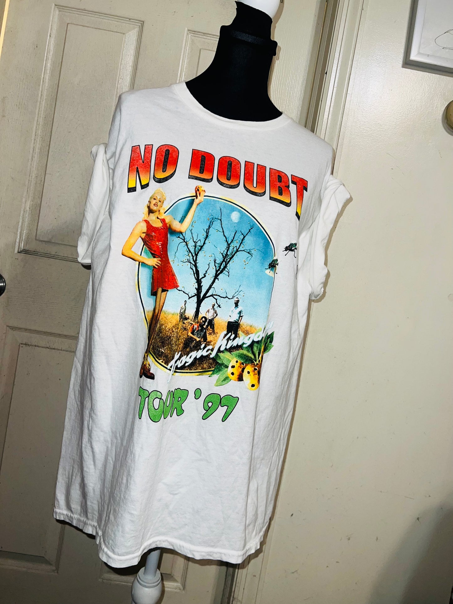 No Doubt Double Sided Oversized Distressed Tee