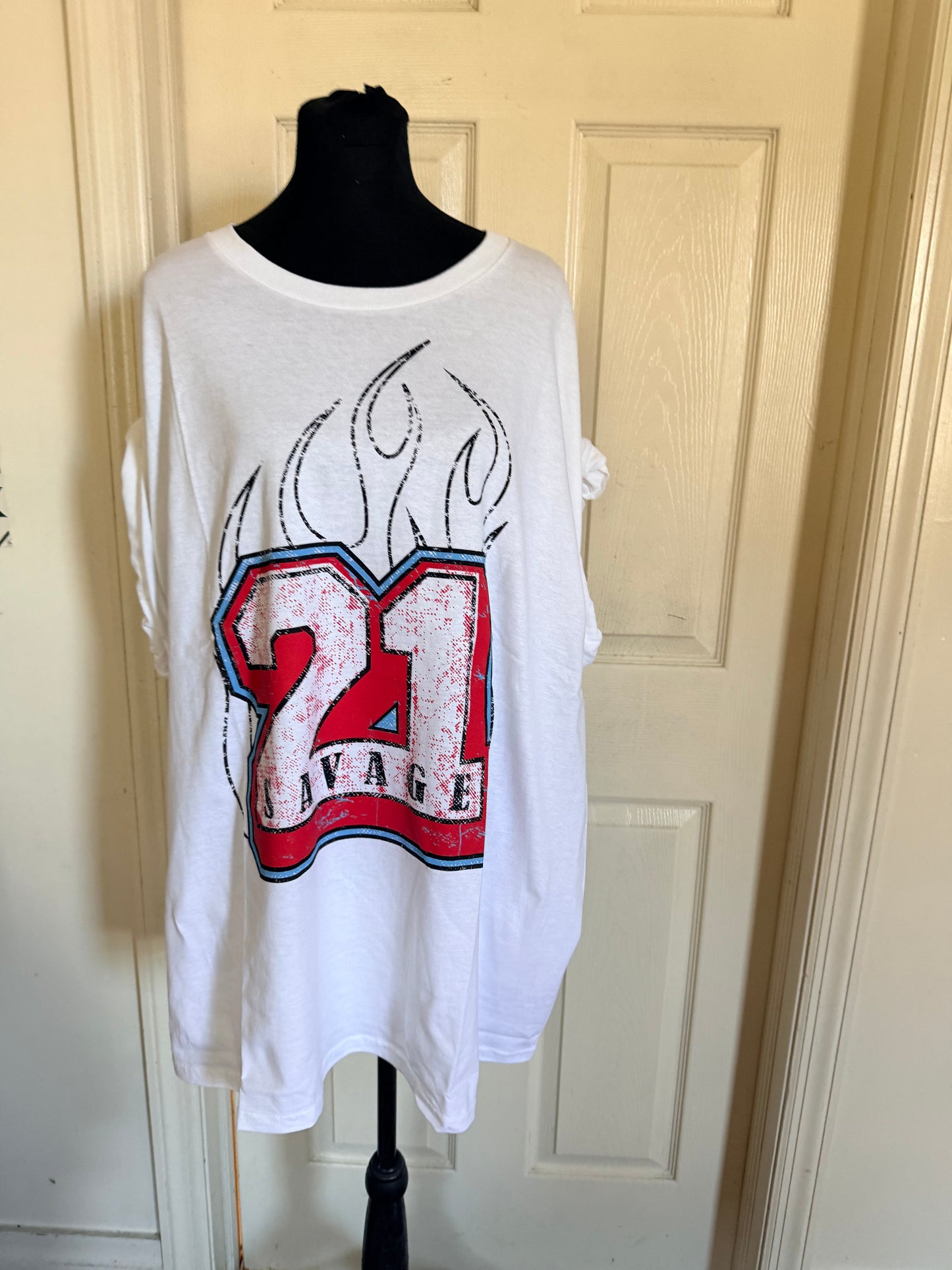 21 Savage Oversized Distressed Tee