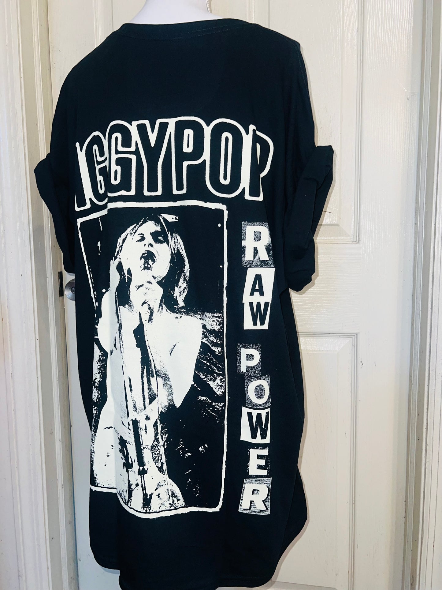 Iggy Pop Double Sided Oversized Distressed Tee