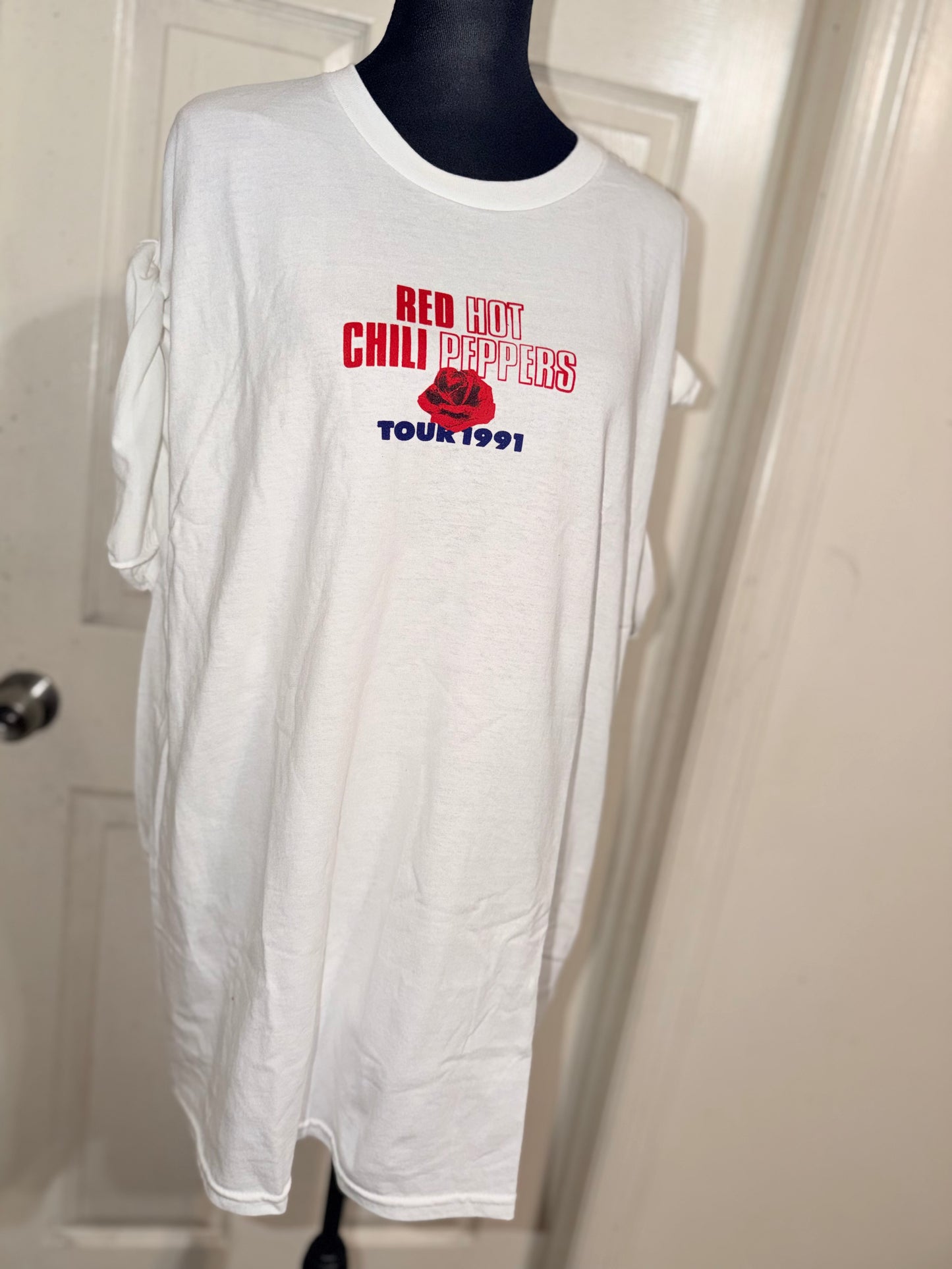 Red Hot Chili Peppers Double Sided Oversized Distressed Tee