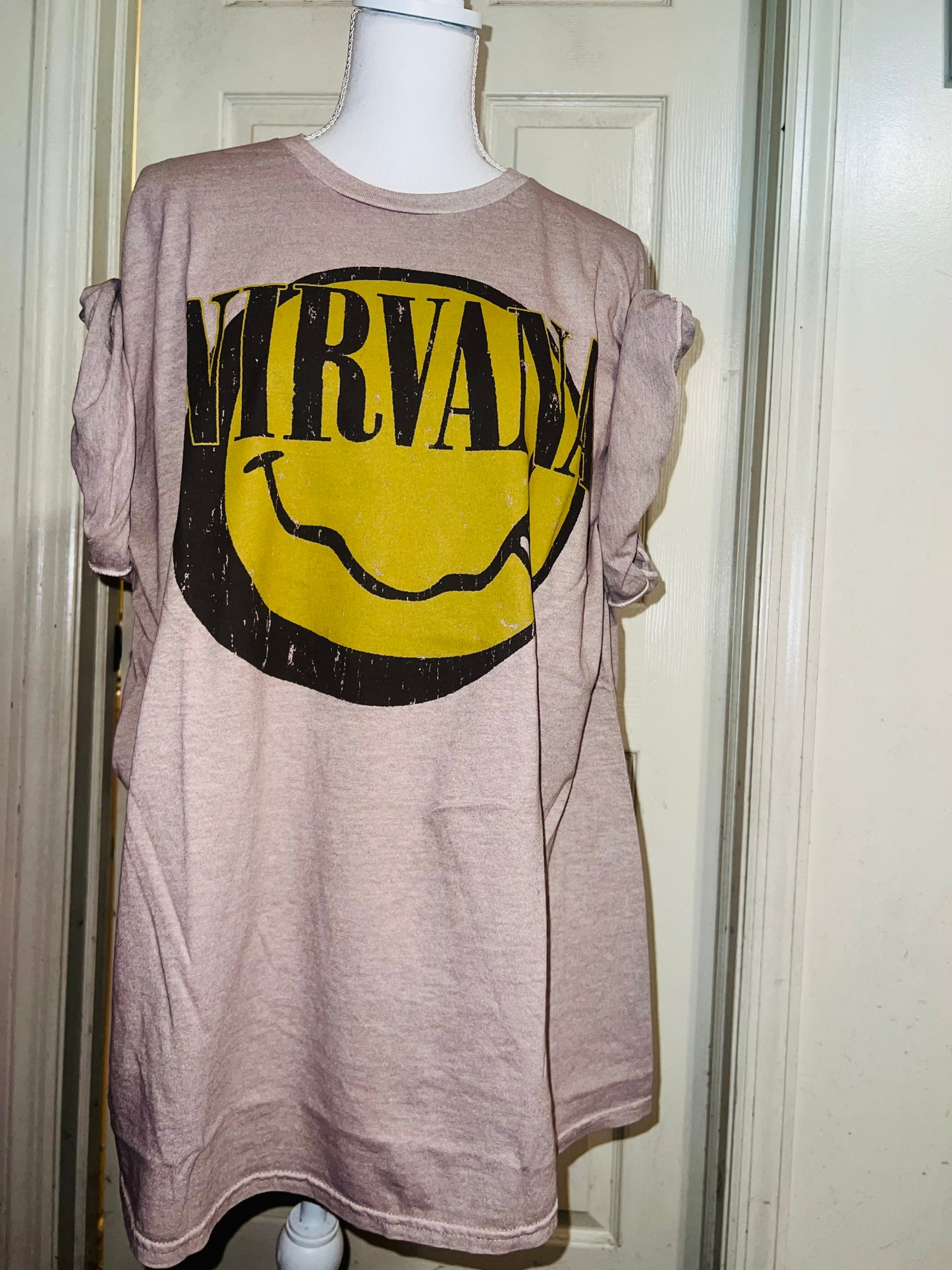 Nirvana Oversized Distressed Tee