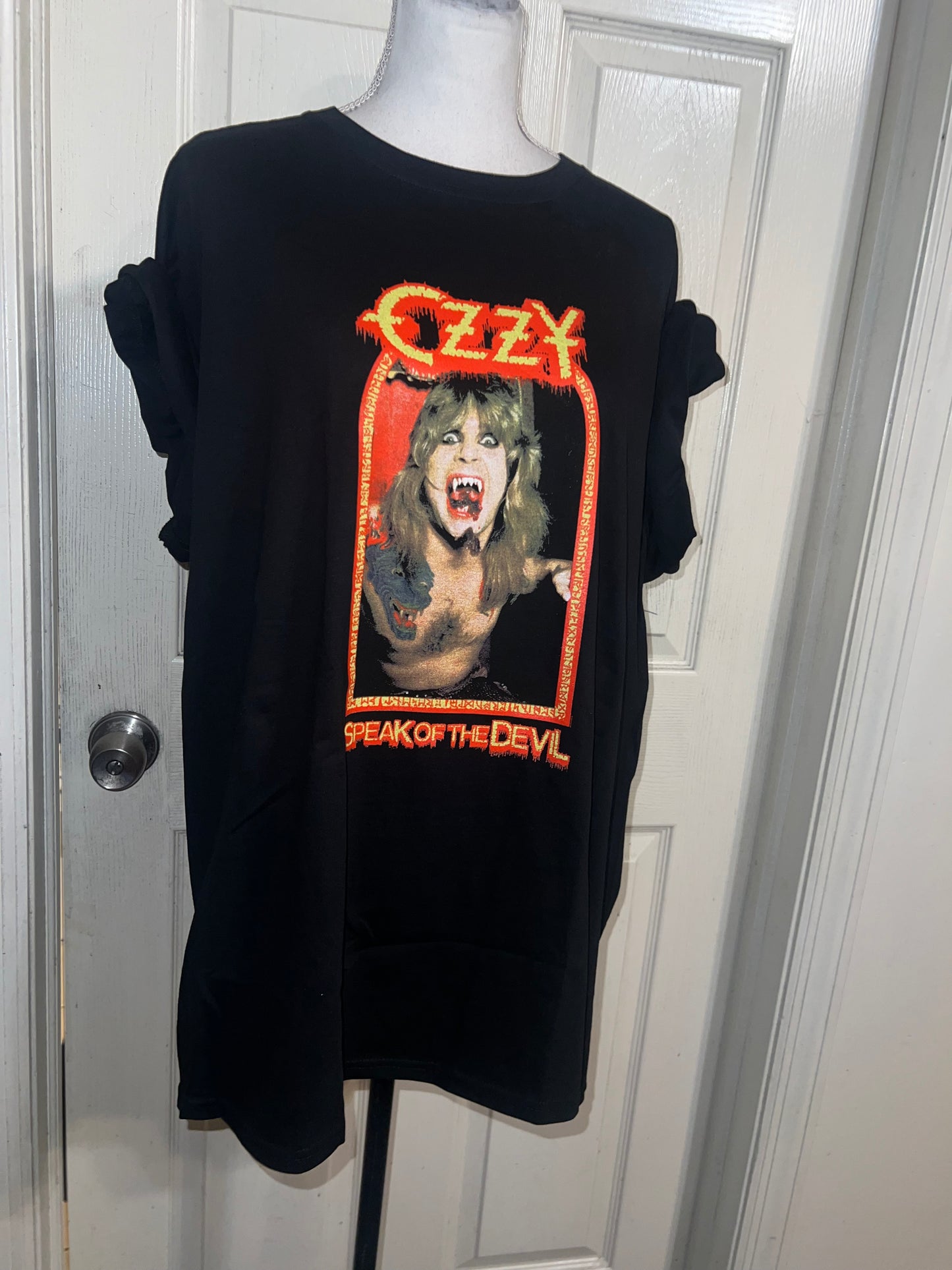 Ozzy Osbourne Double Sided Oversized Distressed Tee