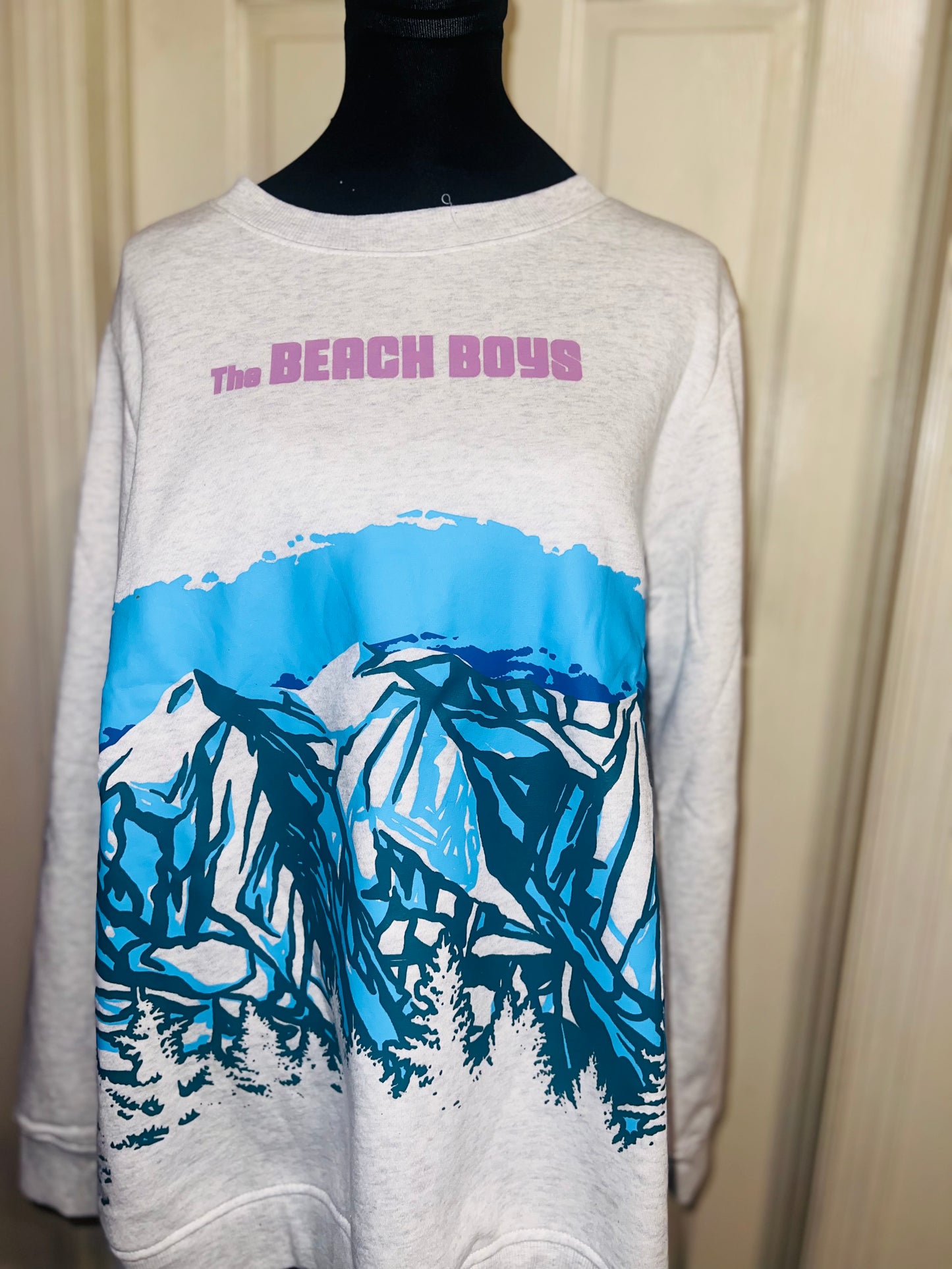 The Beach Boys Oversized Distressed Sweatshirt