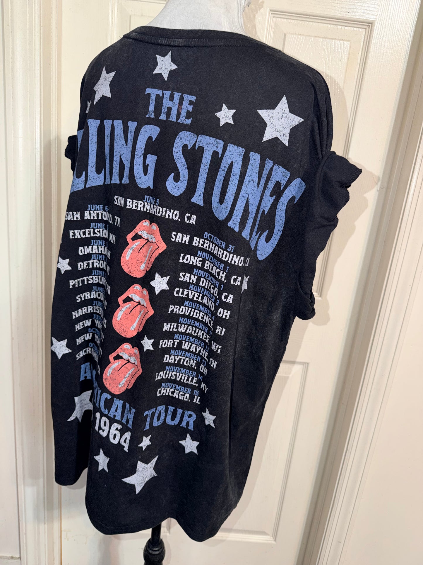 The Rolling Stones Double Sided Oversized Distressed Tee