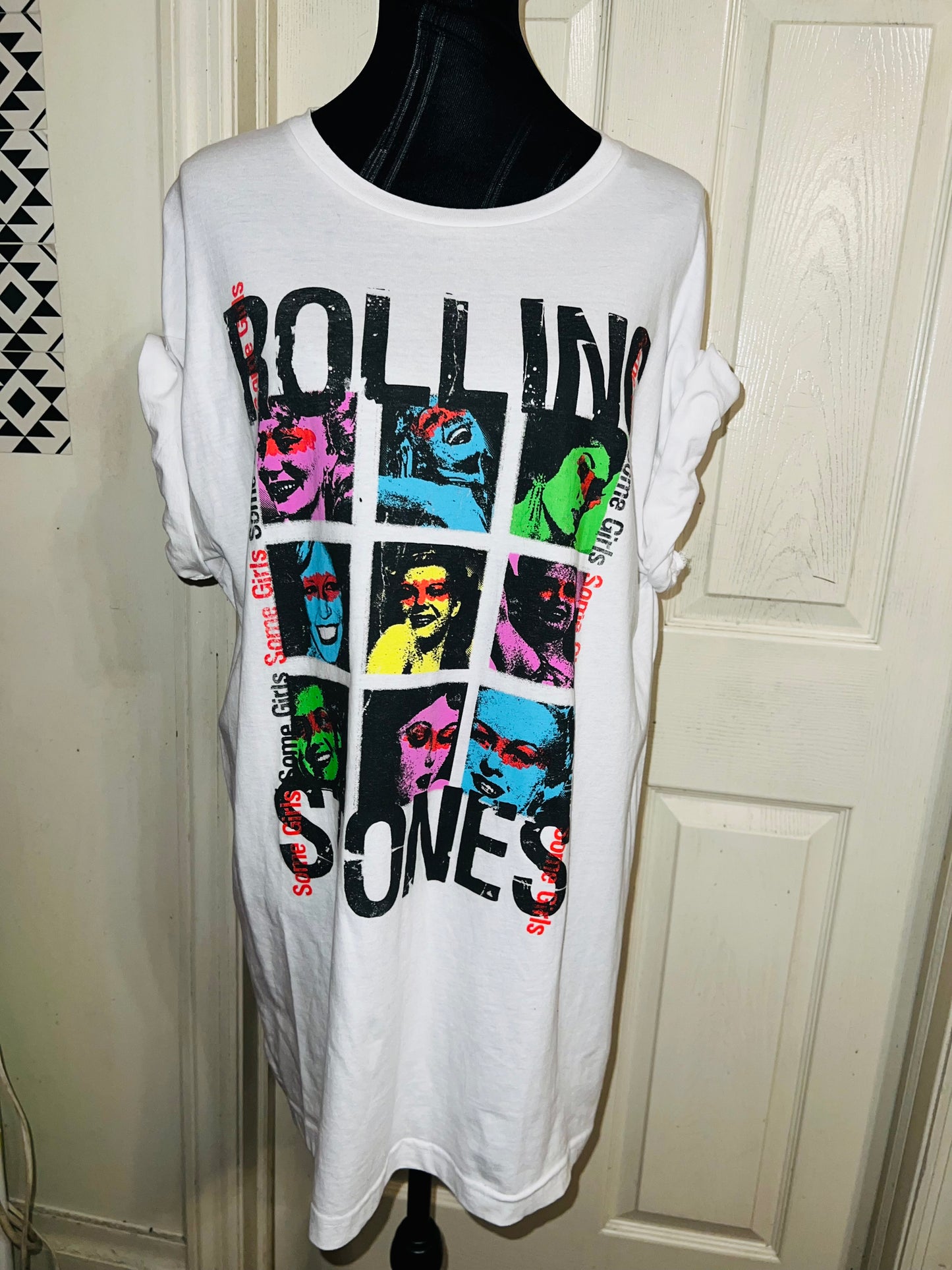 Rolling Stones “Some Girls” Distressed Oversized Tee