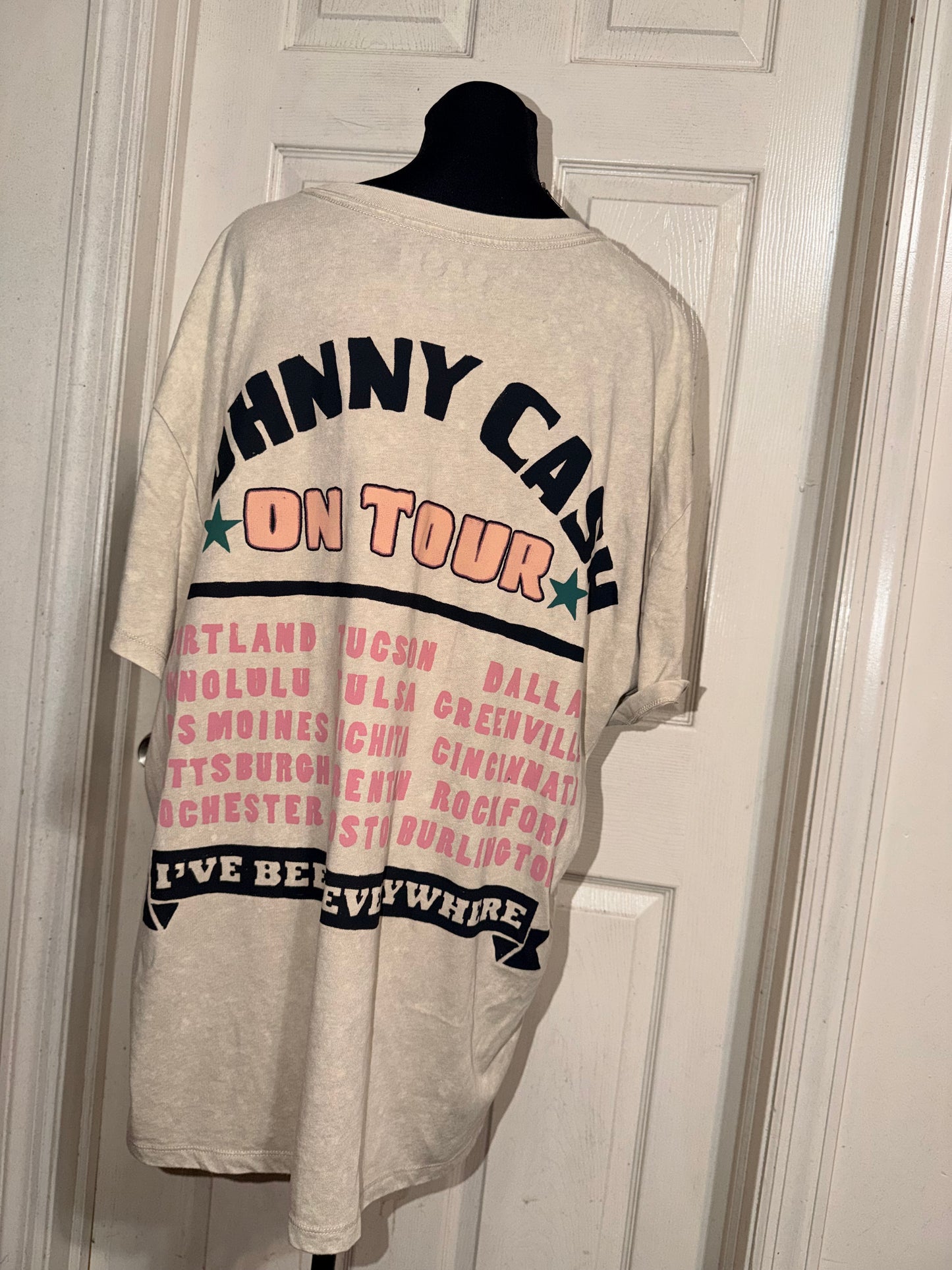 Johnny Cash Double Sided Oversized Distressed Tee