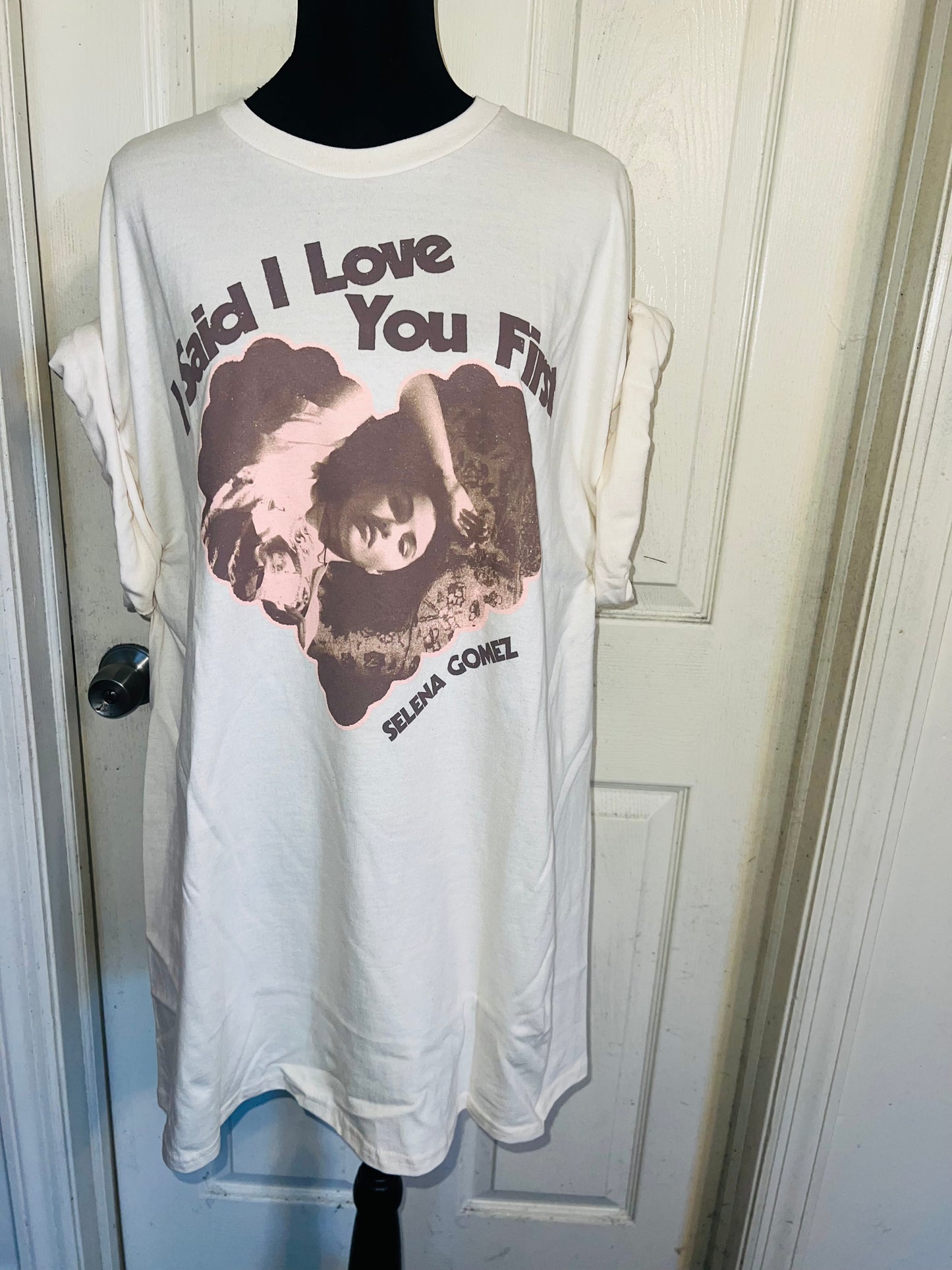 Selena Gomez Oversized Distressed Tee