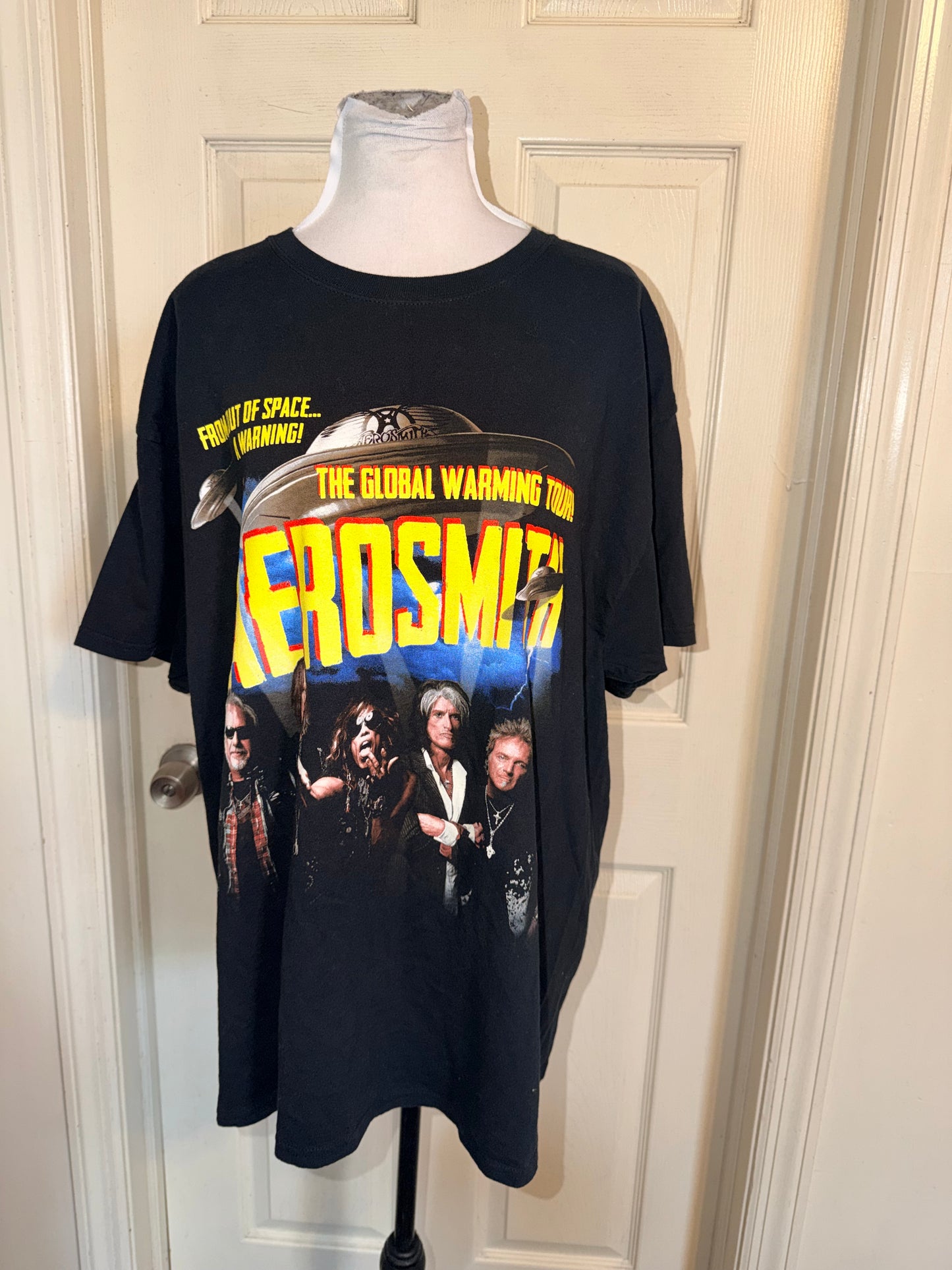 Aerosmith Double Sided Vintage Oversized Distressed Tee