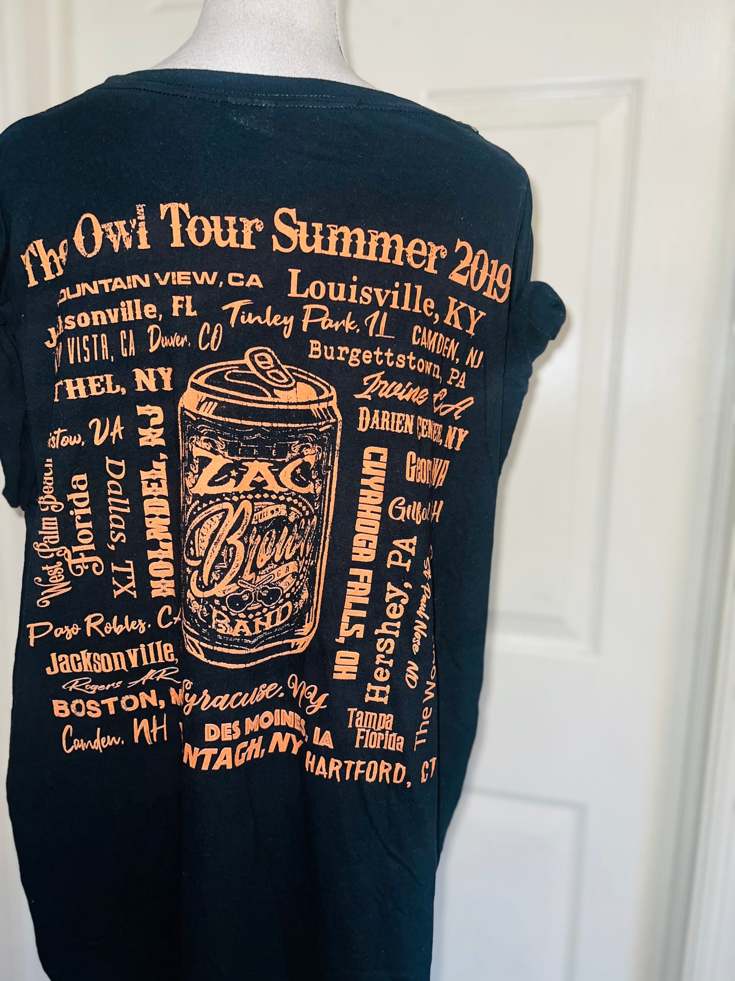 Zac Brown Band Double Sides Oversized Distressed Tee