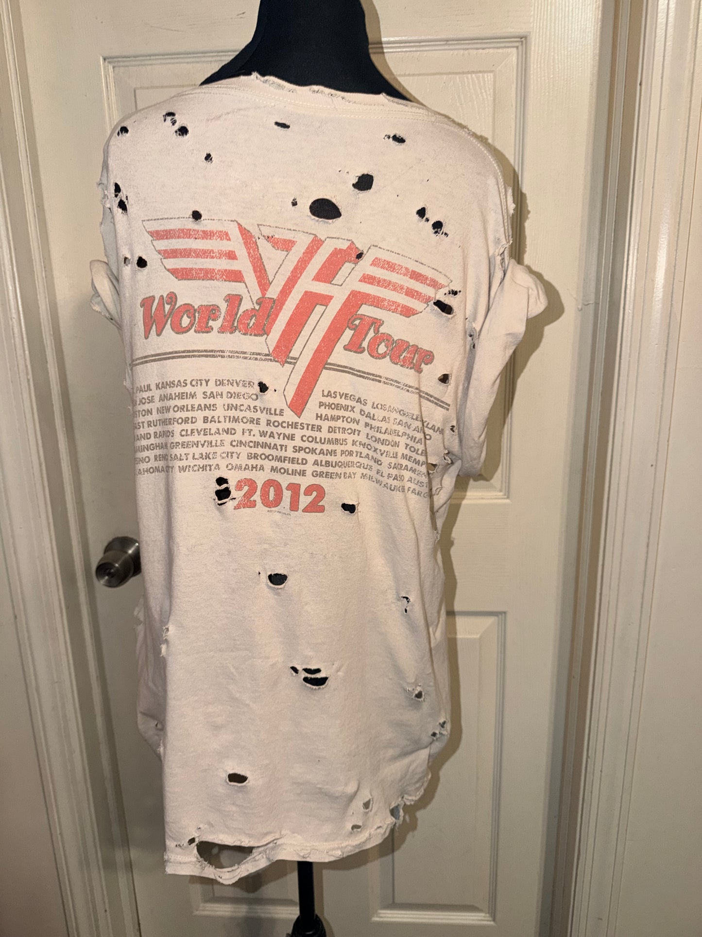 Van Halen Double Sided Oversized Distressed Tee