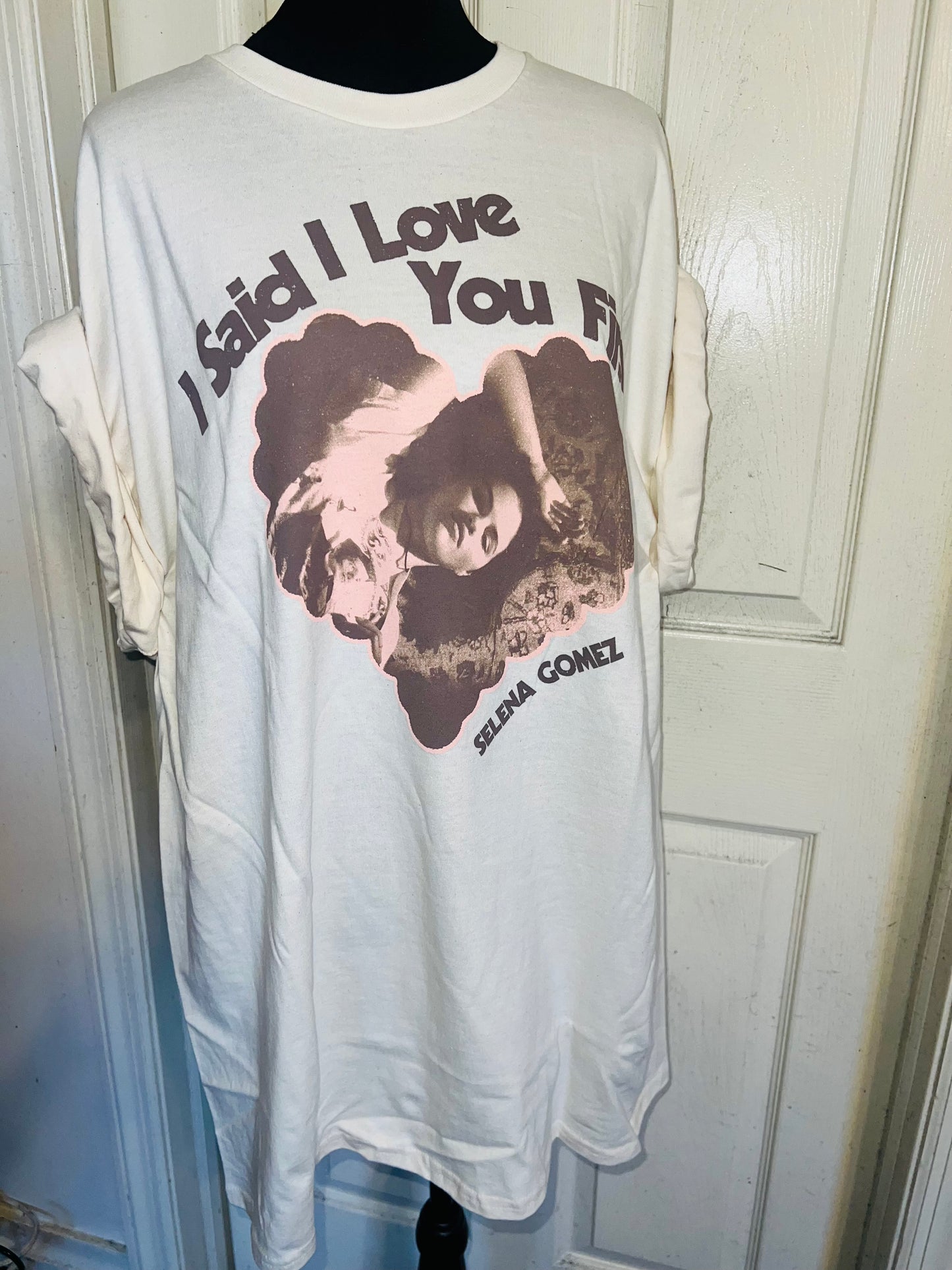 Selena Gomez Oversized Distressed Tee