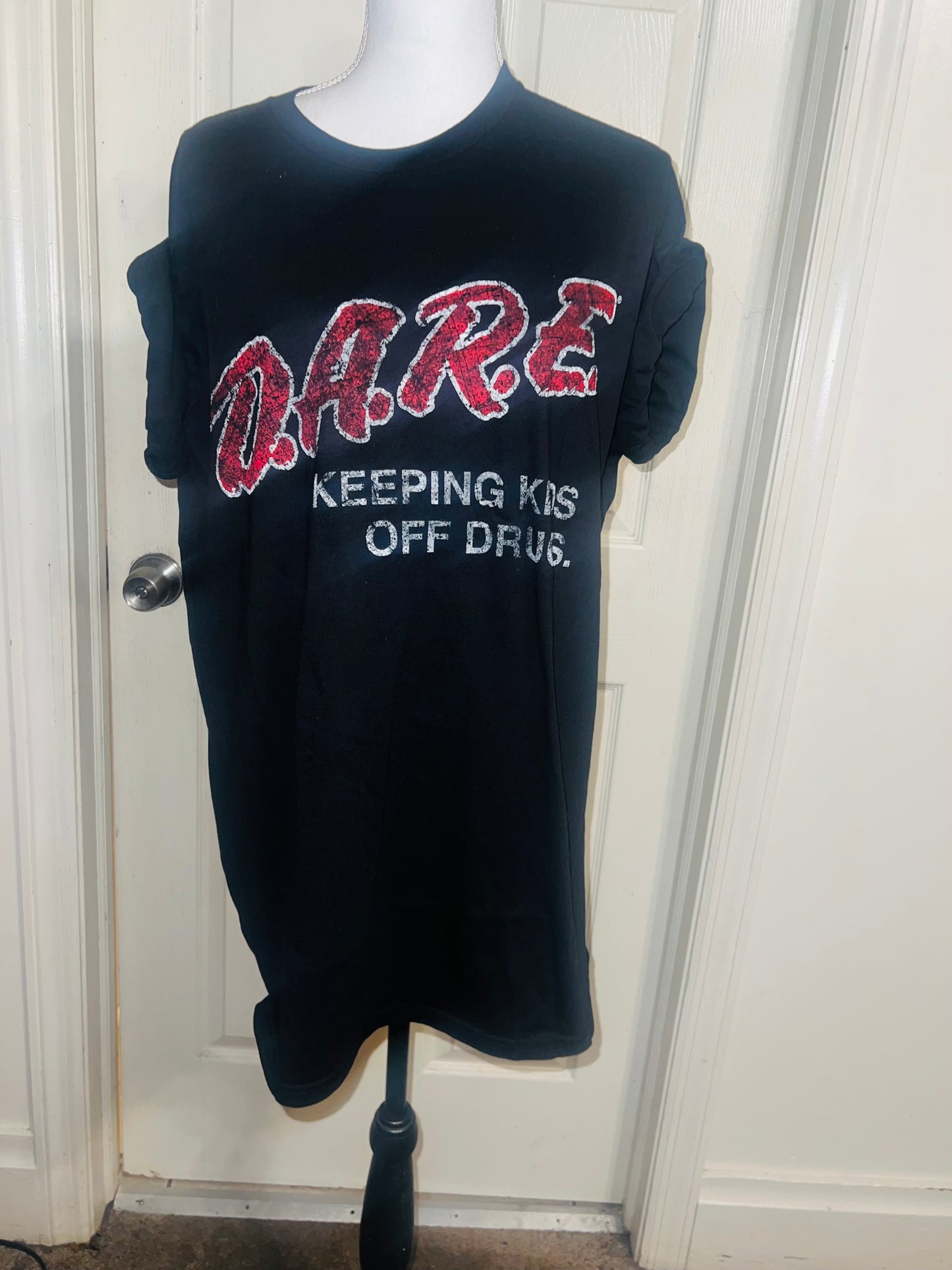 D.A.R.E. Oversized Distressed Tee