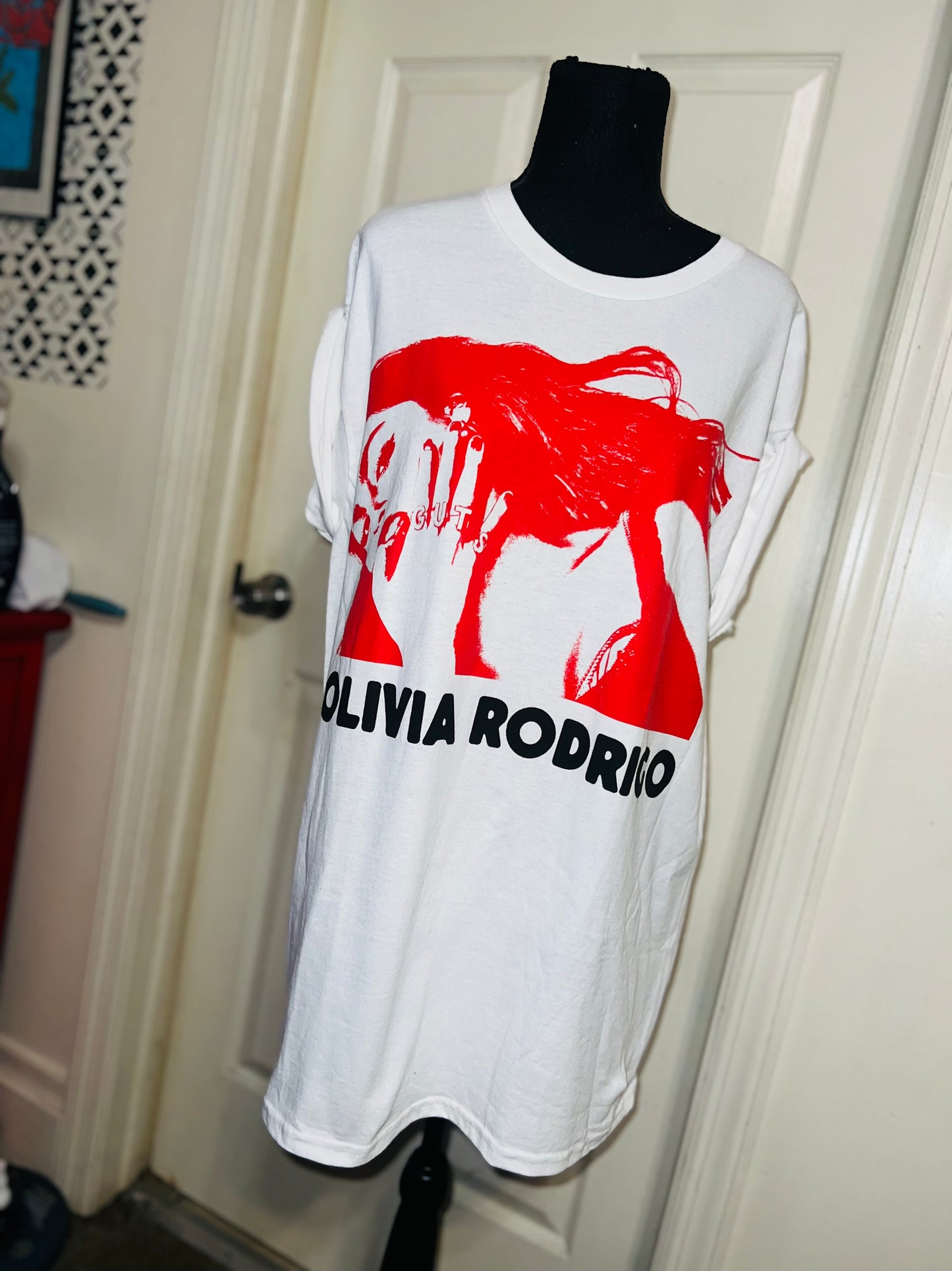 Olivia Rodrigo Oversized Distressed Tee