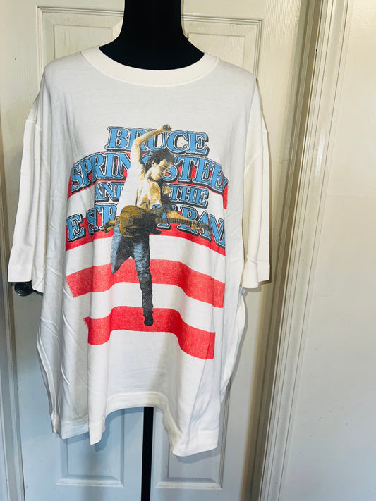 Bruce Springsteen and the Street Band Double Sided Oversized Distressed Tee