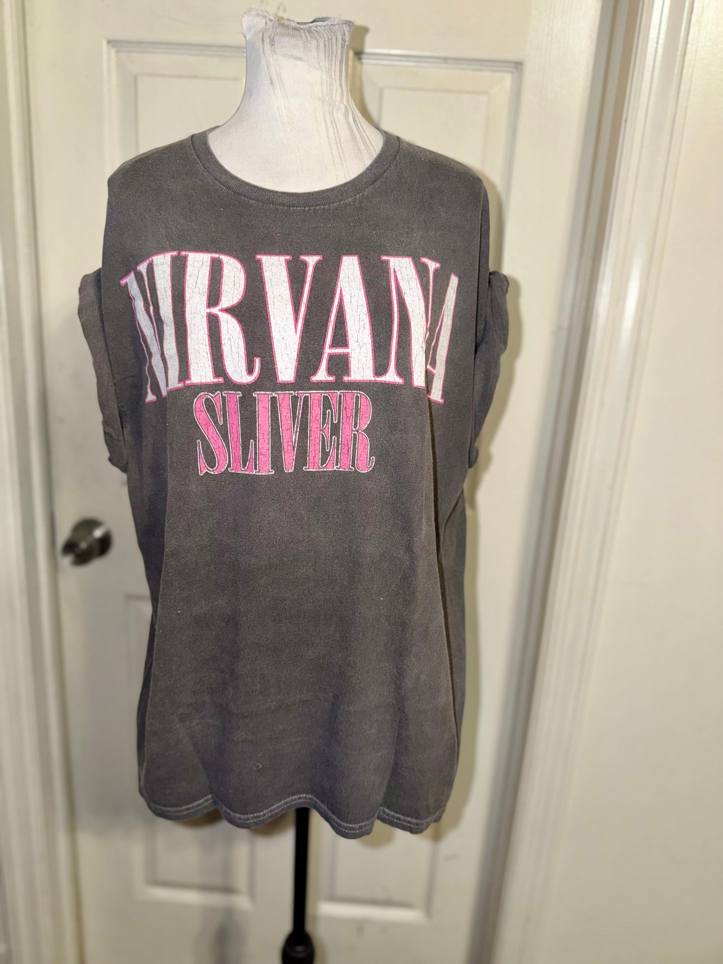 Nirvana Double Sided Oversized Distressed Tee (Copy)