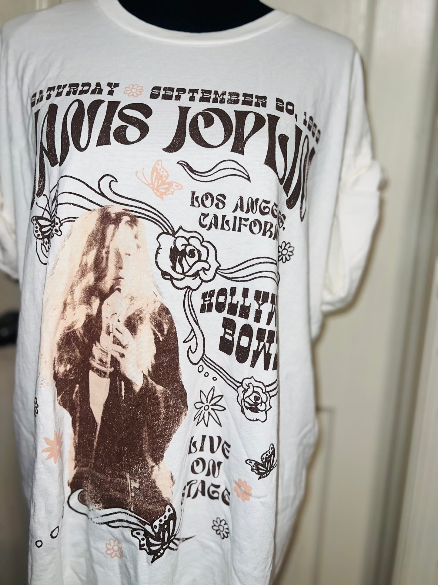 Janis Joplin Oversized Distressed Tee