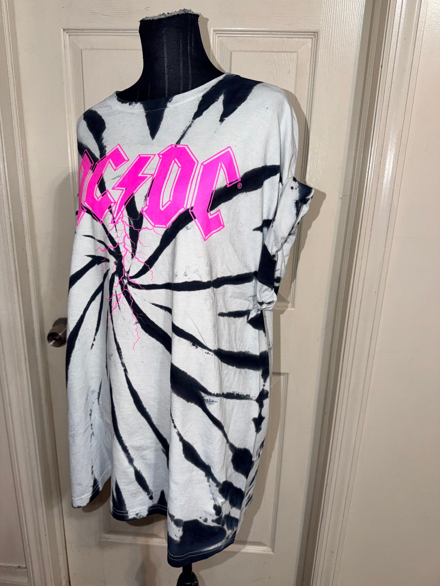 AC/DC Oversized Distressed Tee