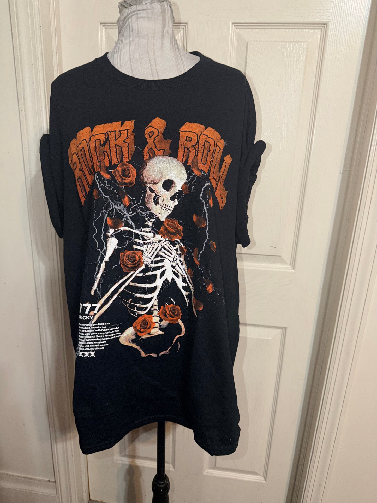 Rock n’ Roll Graphic Oversized Distressed Tee