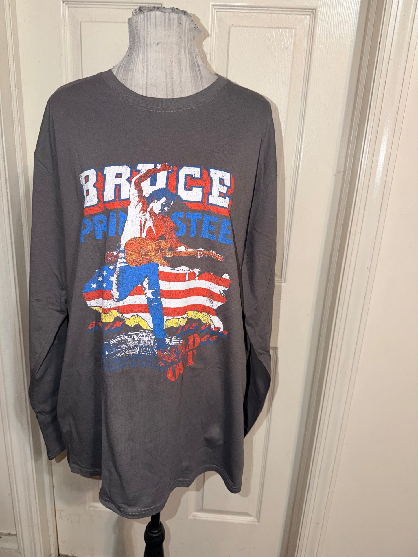 Bruce Springsteen Oversized Distressed Long Sleeve Tee