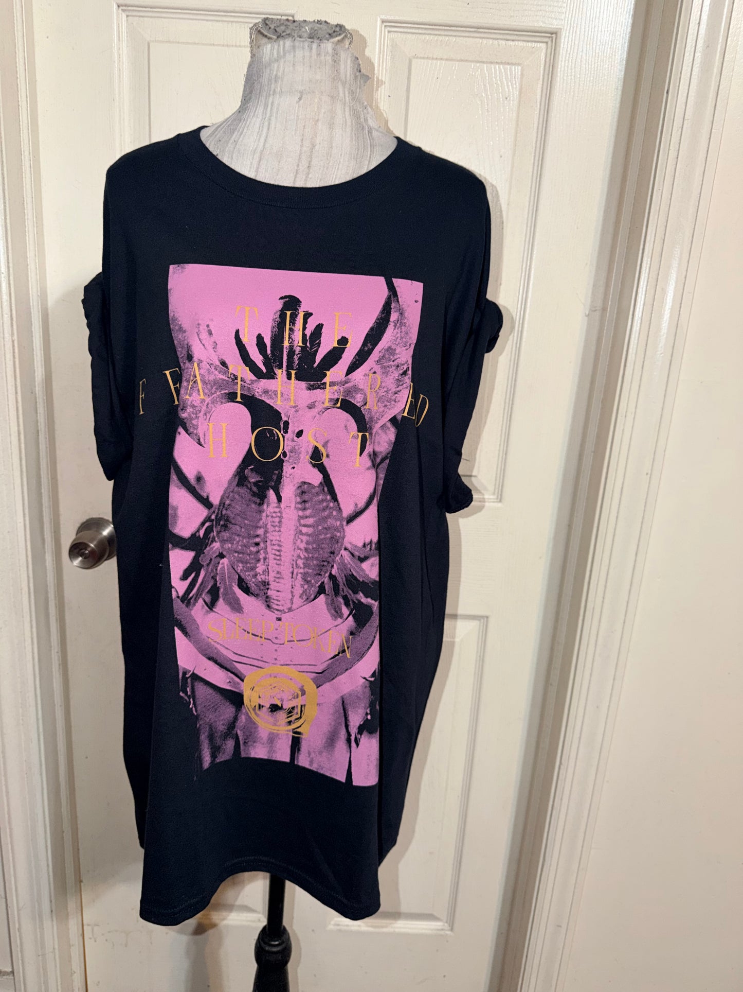 Sleep Token Double Sided Oversized Distressed Tee