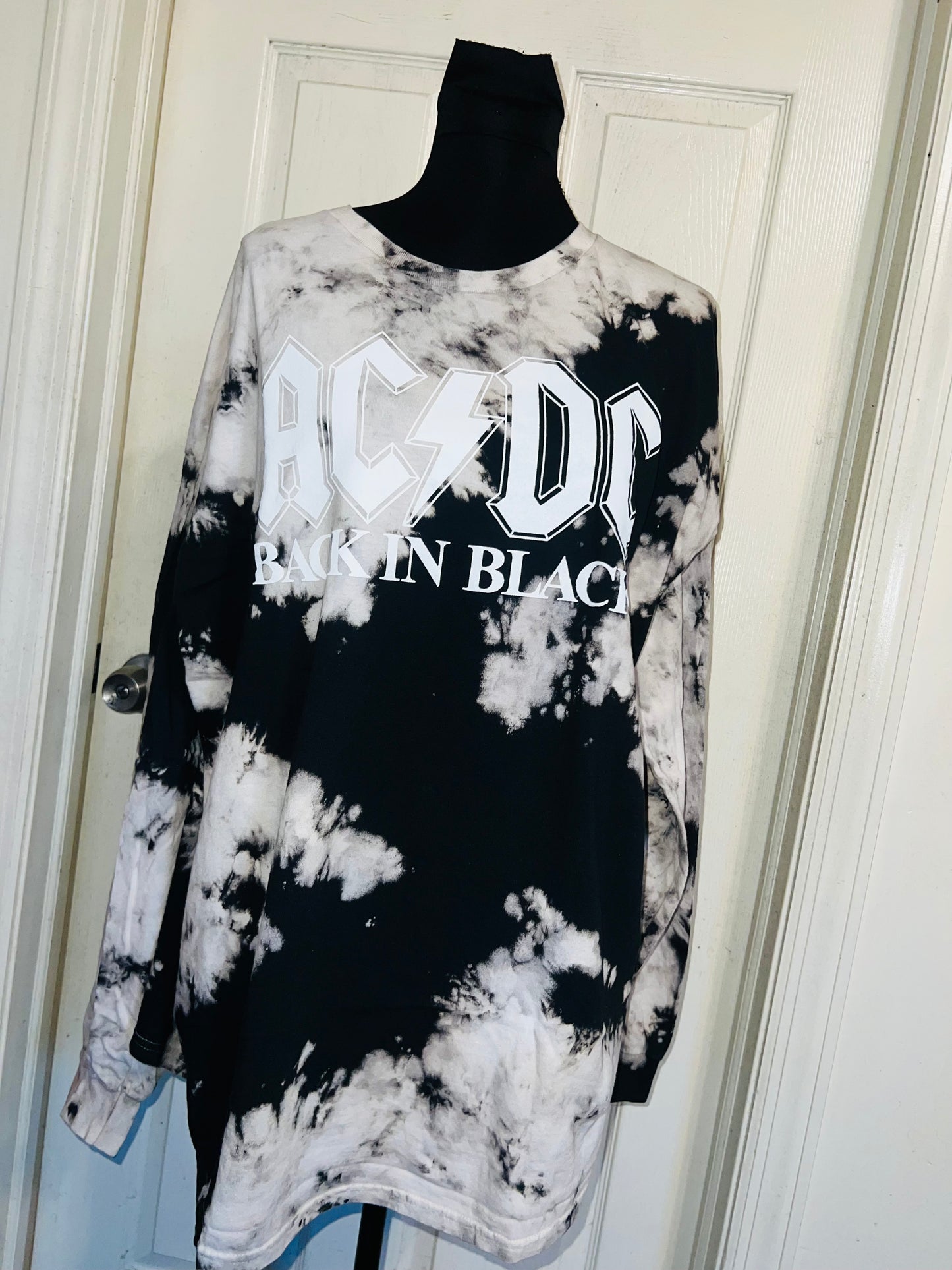 AC/DC Double Sided Oversized Distressed Tee
