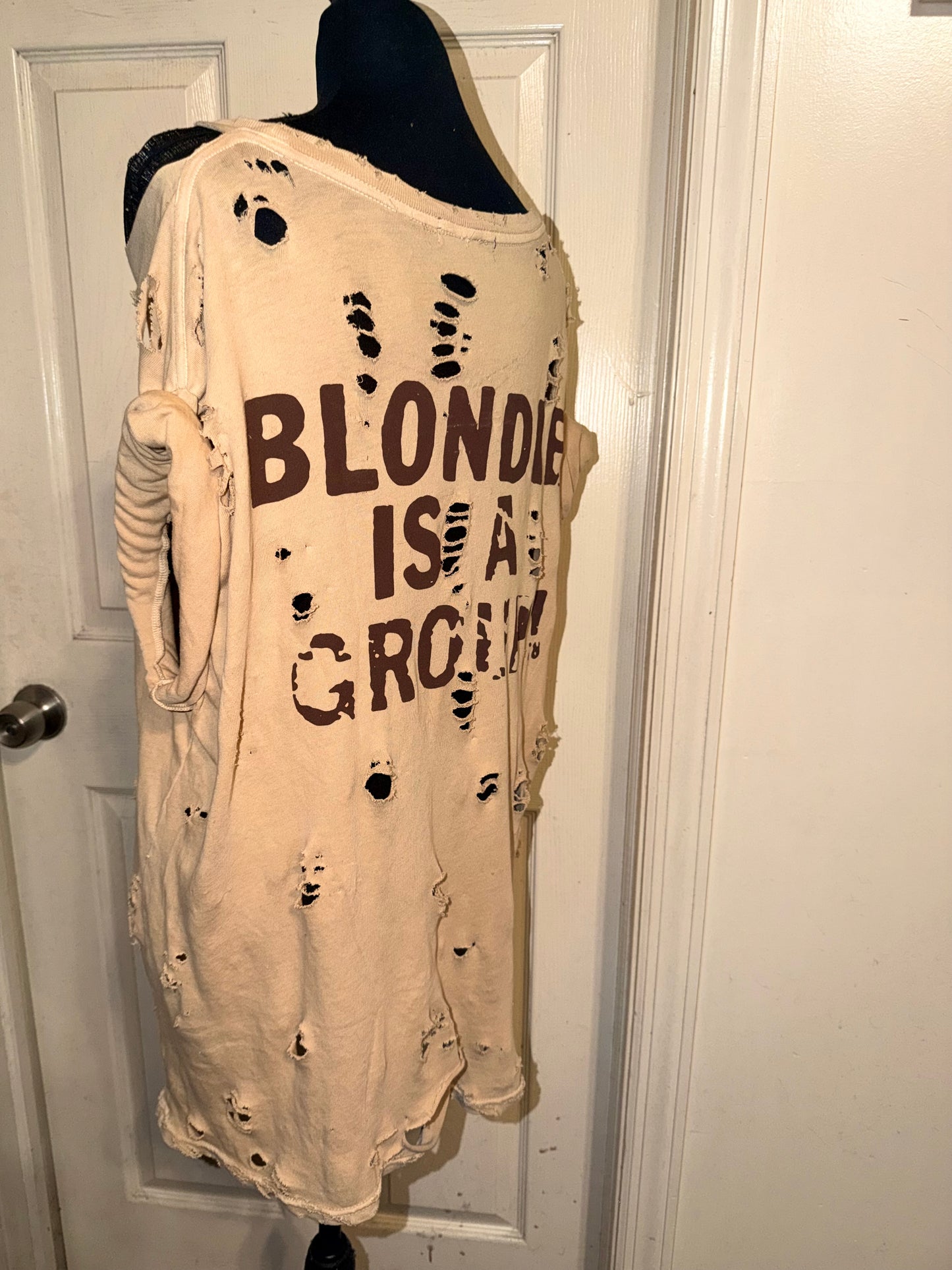 Blondie Double Sided Oversized Distressed Tee (as is)