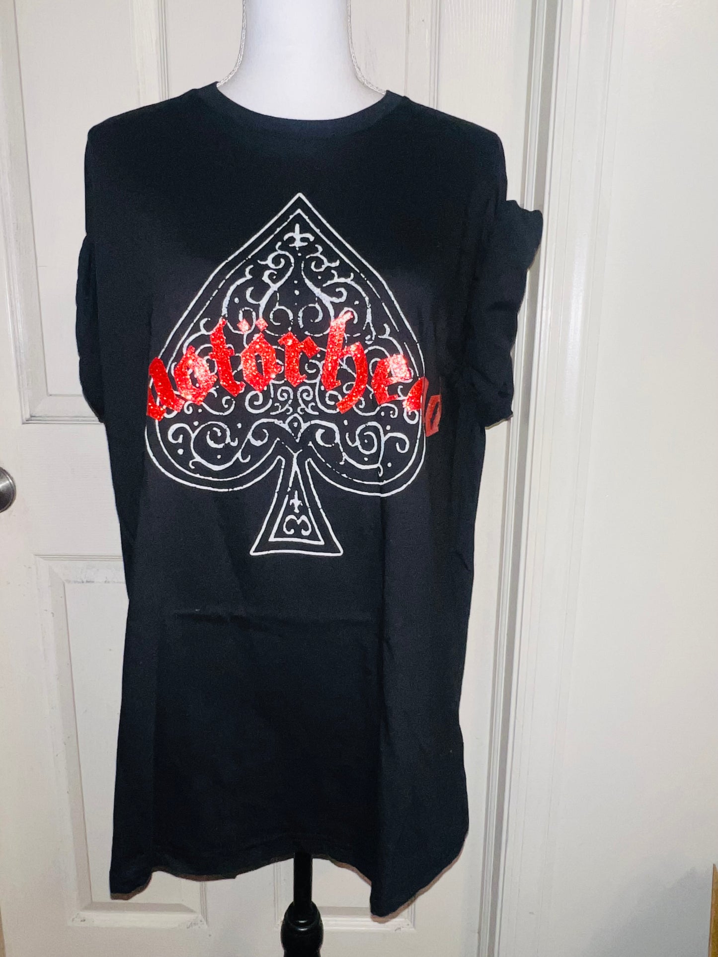 Motörhead Sparkly Oversized Distressed T-Shirt