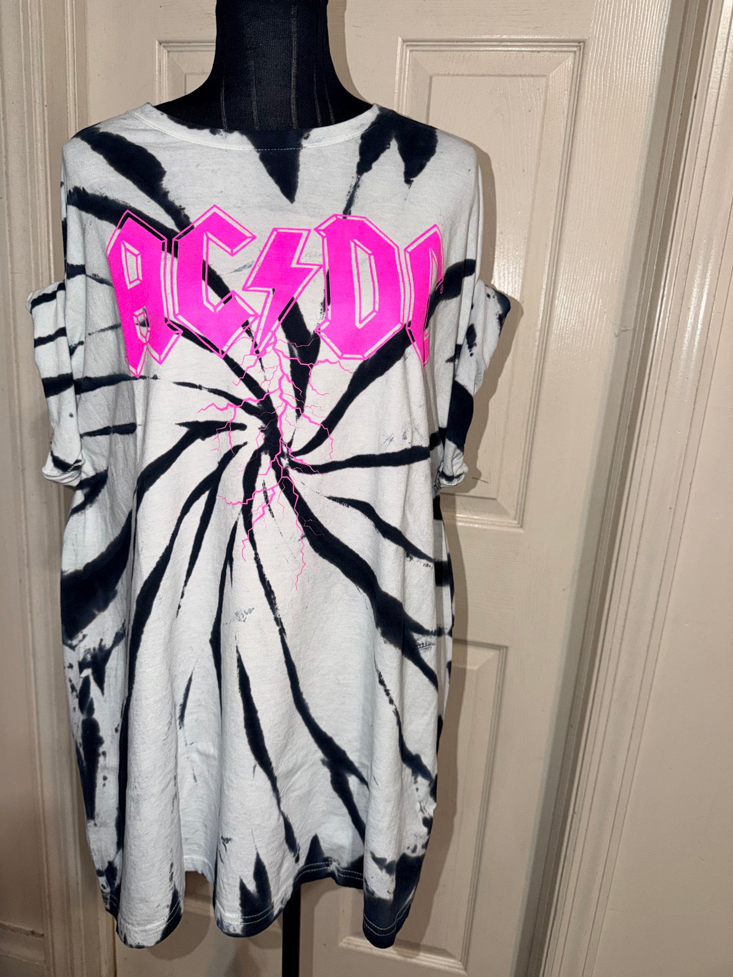 AC/DC Oversized Distressed Tee