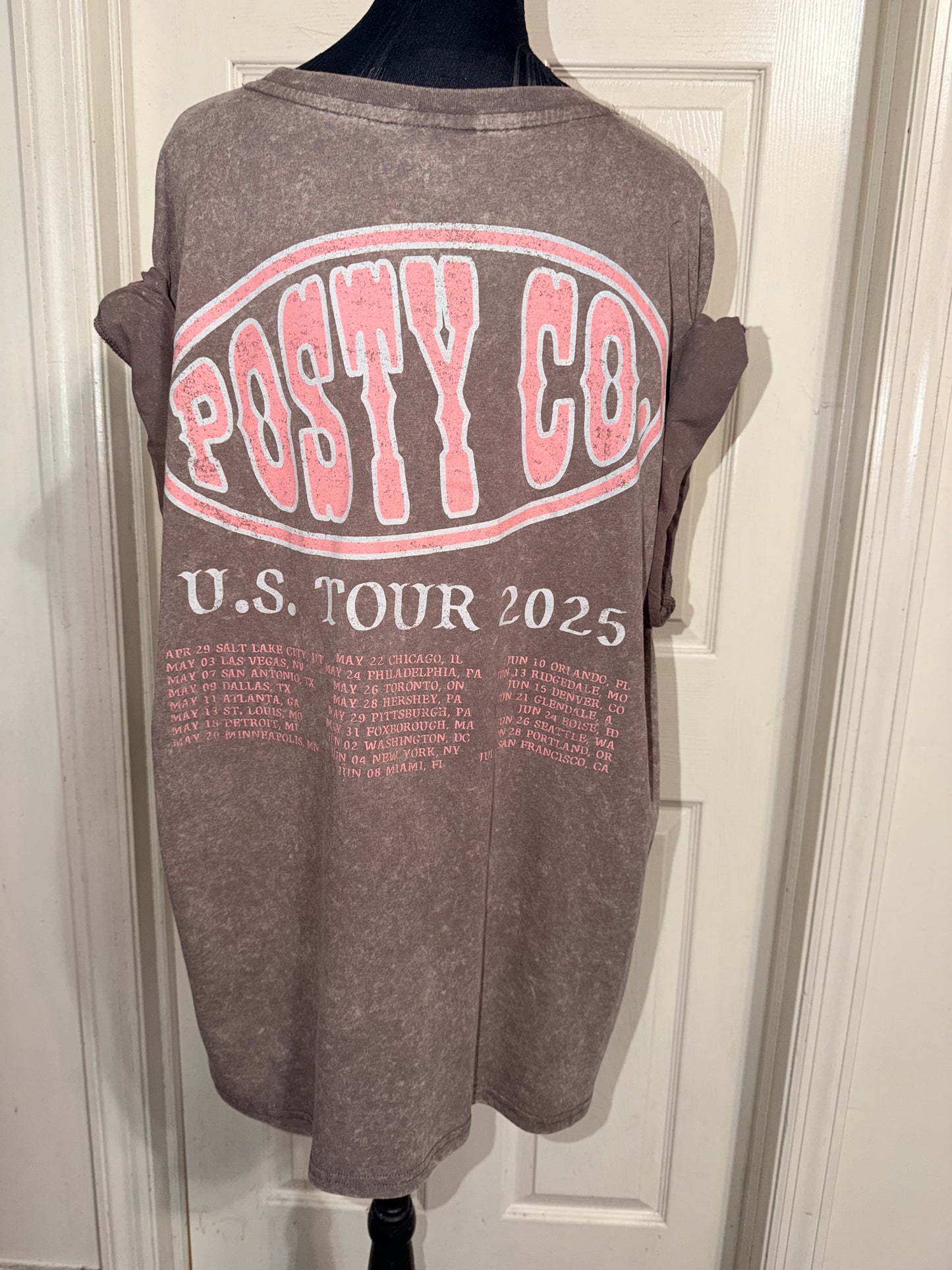 Post Malone Double Sided Oversized Distressed Tee