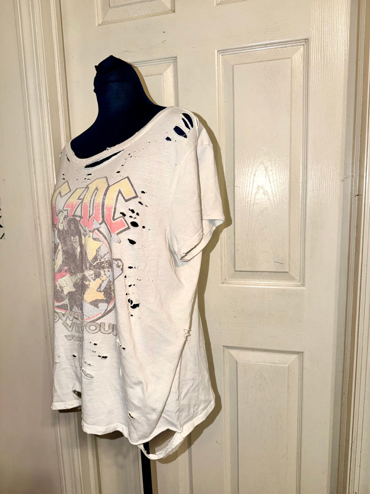 AC/DC Oversized Distressed Tee (as is)