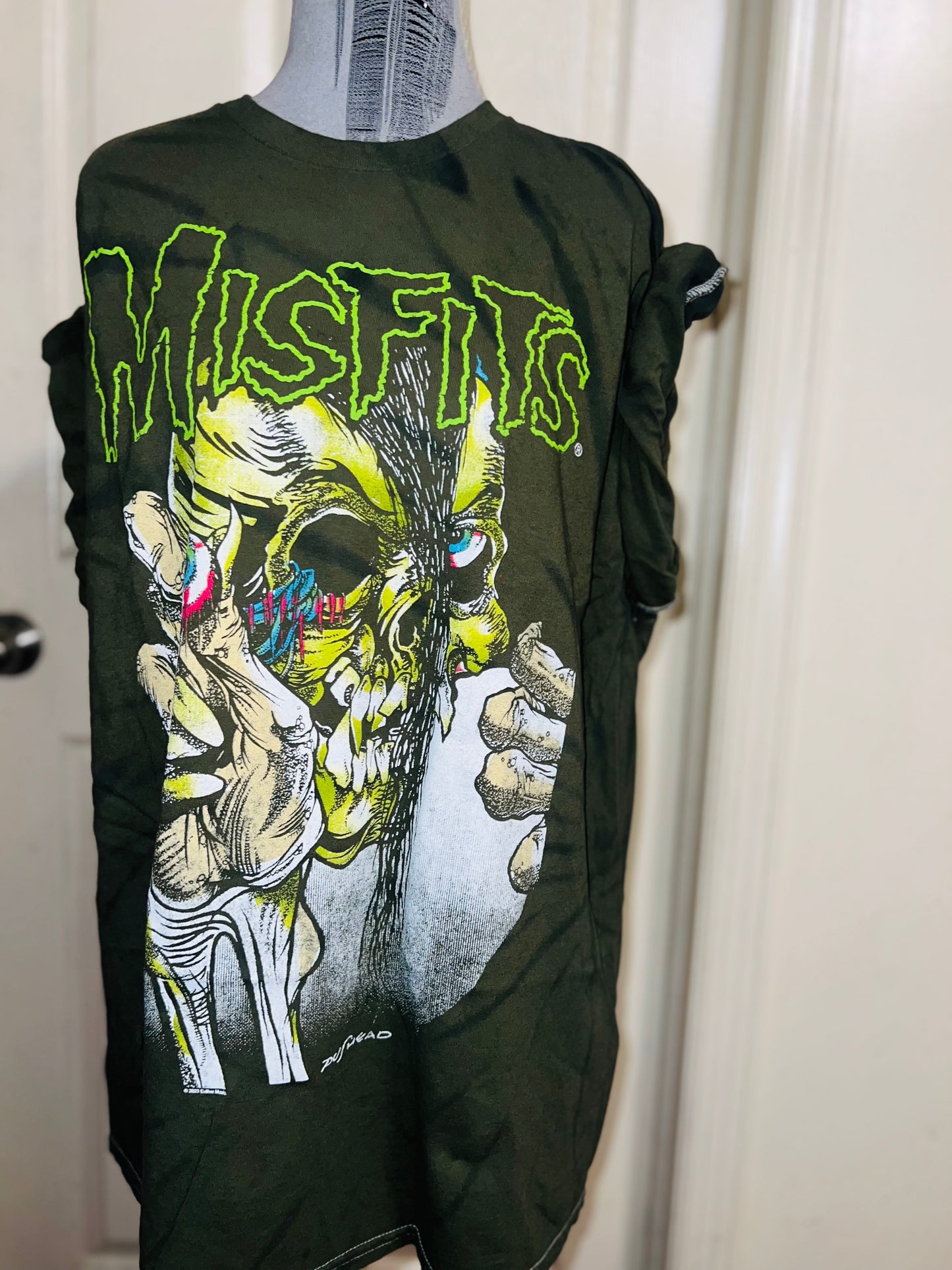 The Misfits Tie Dye Oversized Distressed Tee