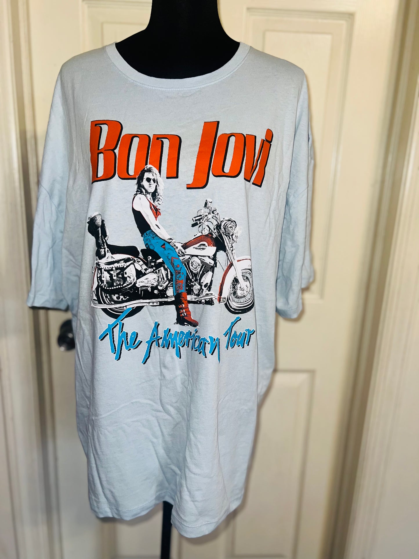 Bon Jovi Oversized Distressed Tee