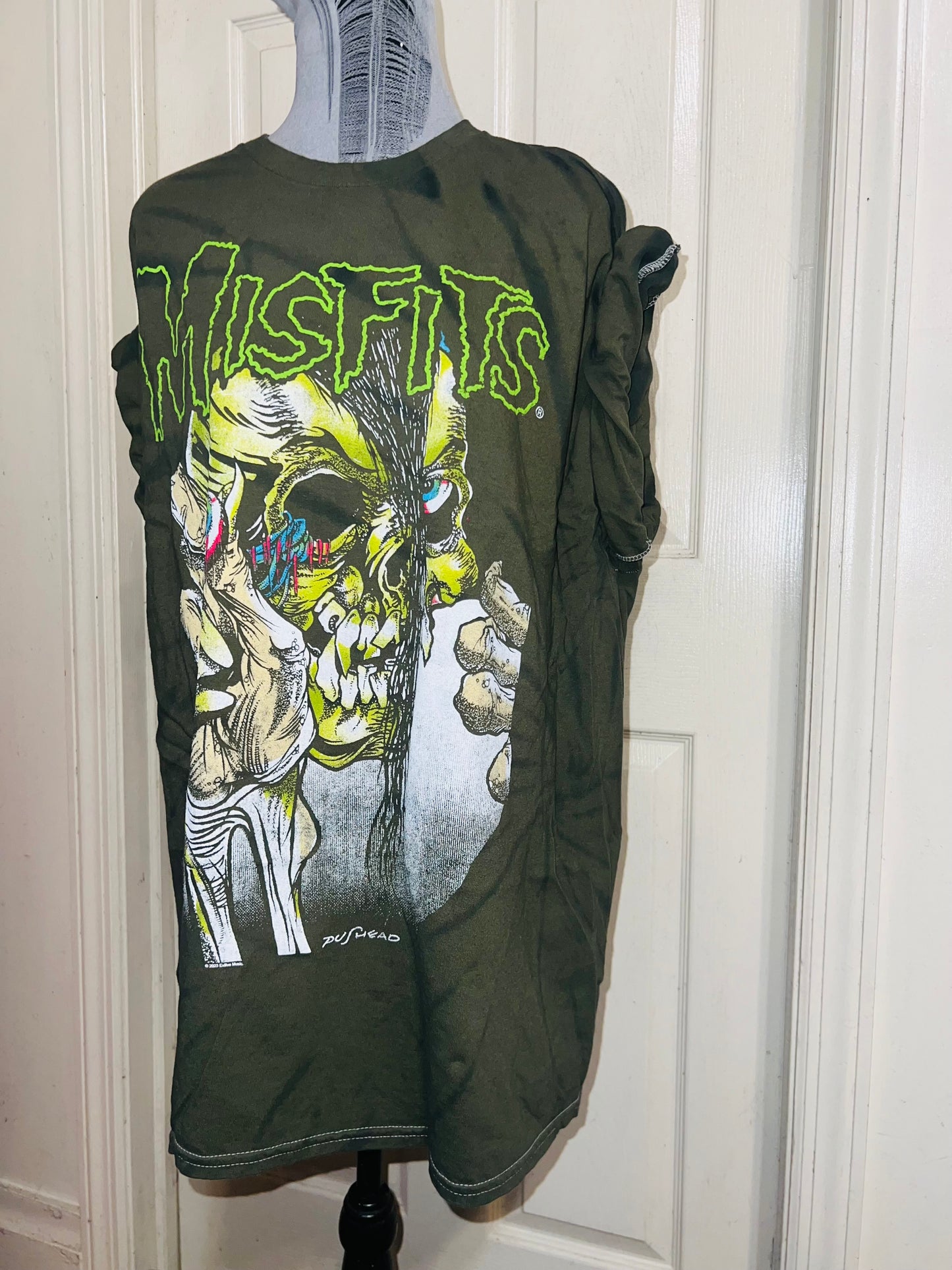 The Misfits Tie Dye Oversized Distressed Tee