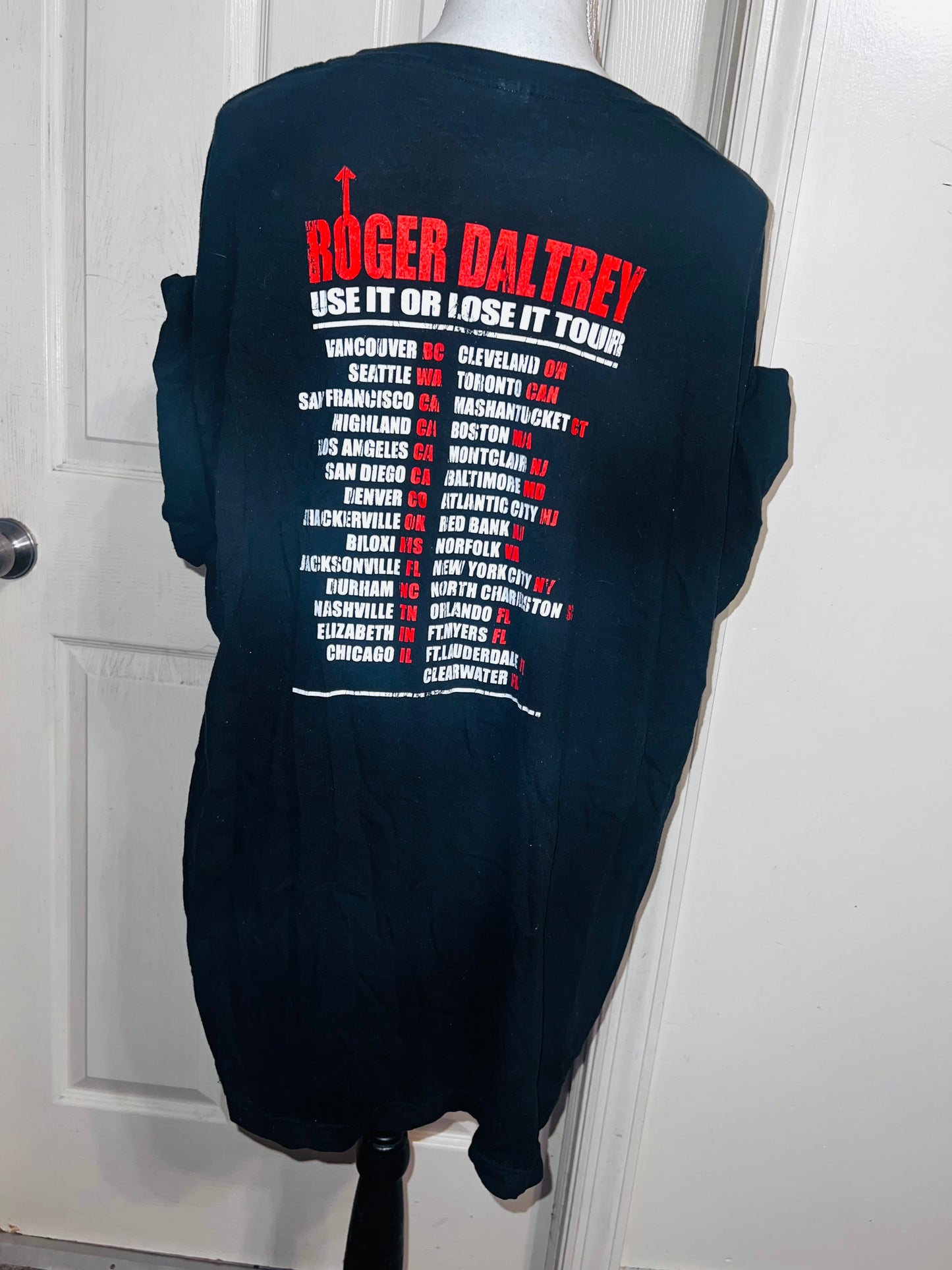 Roger Daltrey Double Sided Oversized Distressed Vintage Tee