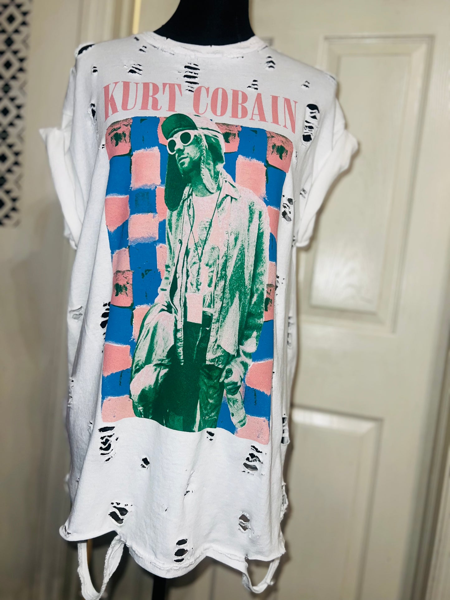 Kurt Cobain Oversized Distressed Tee