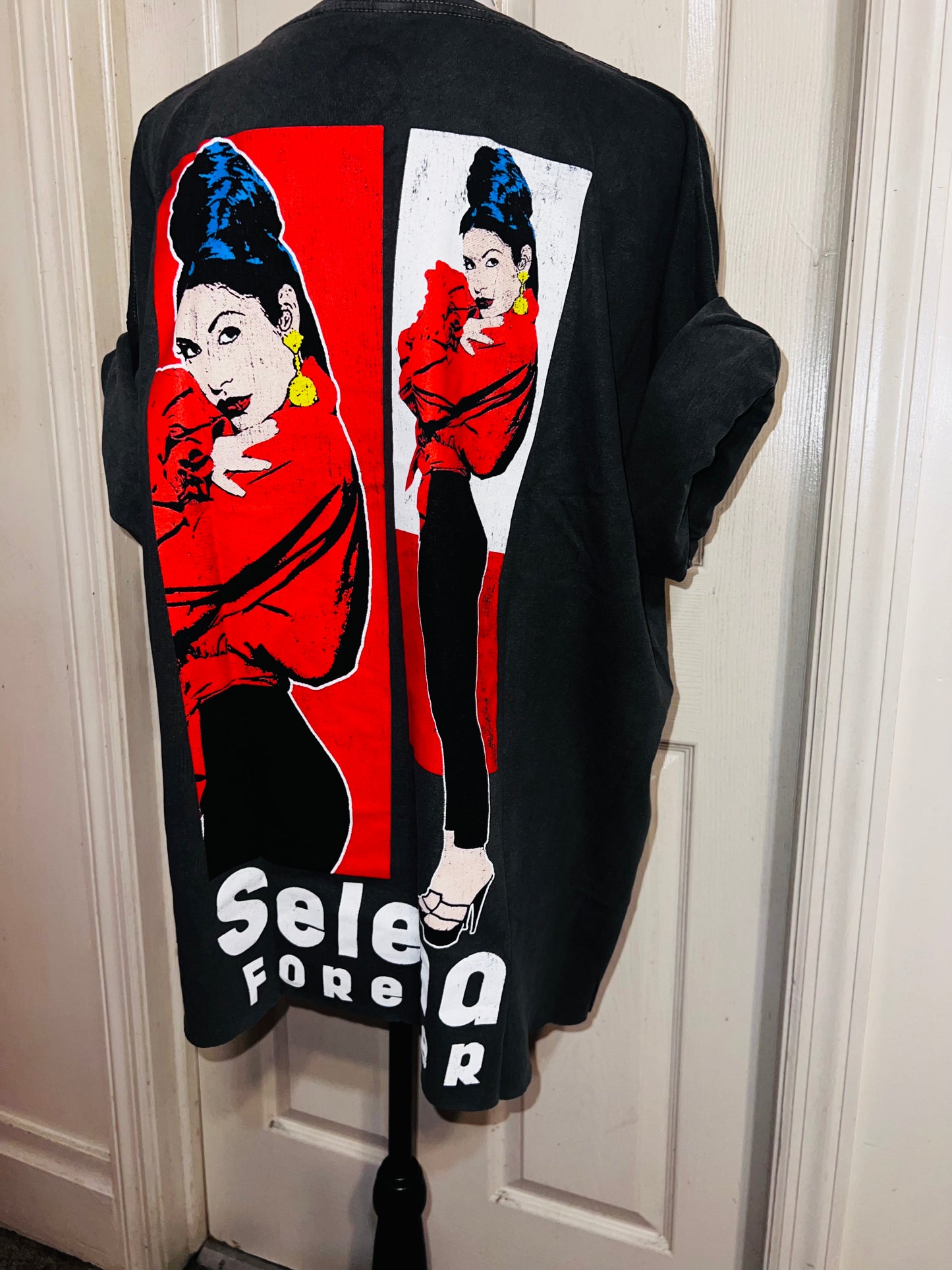 Selena Double Sided Oversized Distressed Tee