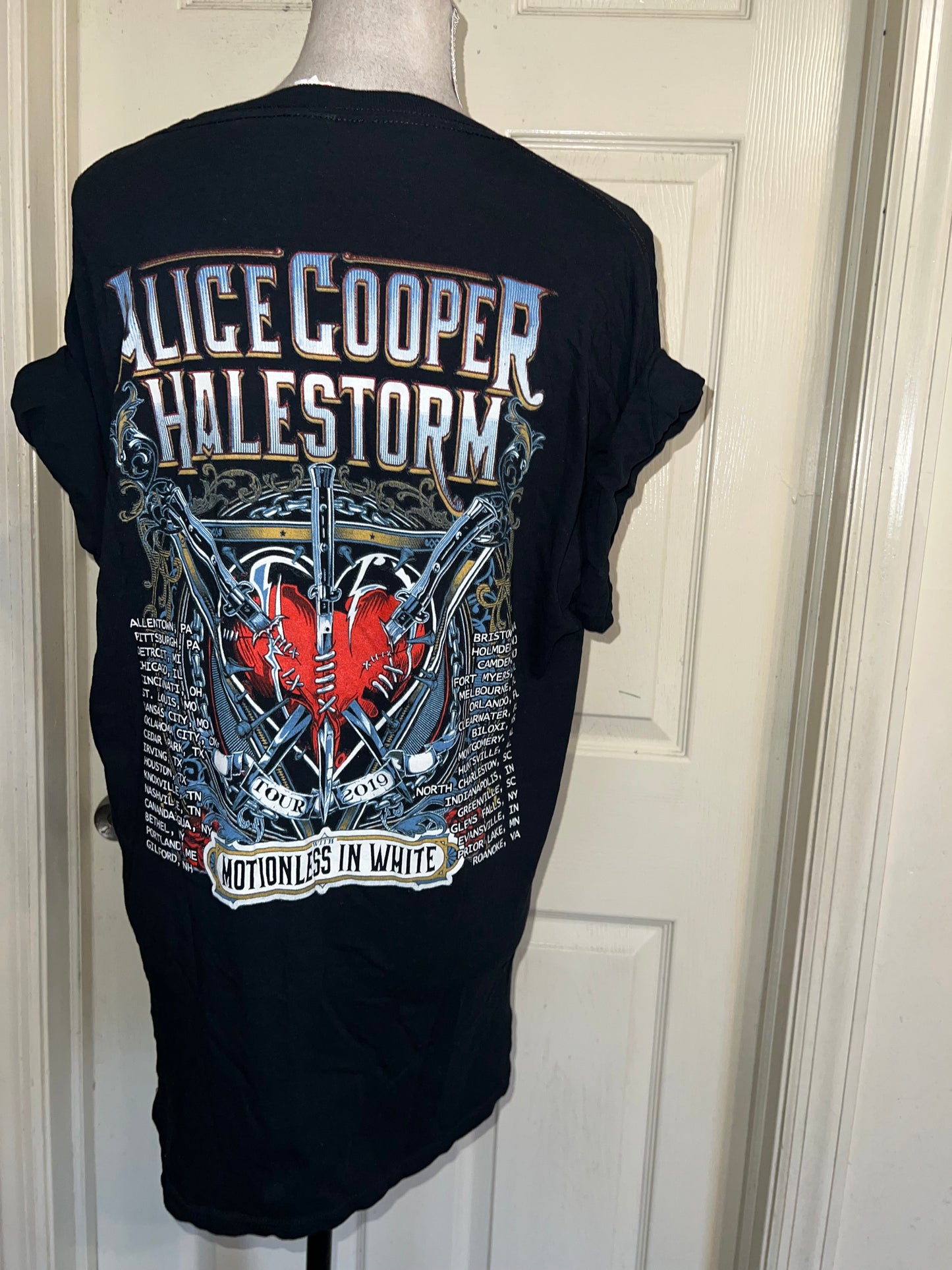 Alice Cooper Double Sided Oversized Distressed Tee