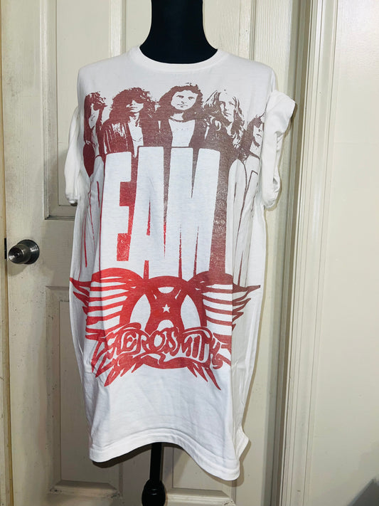 Aerosmith Dream On Oversized Distressed Tee