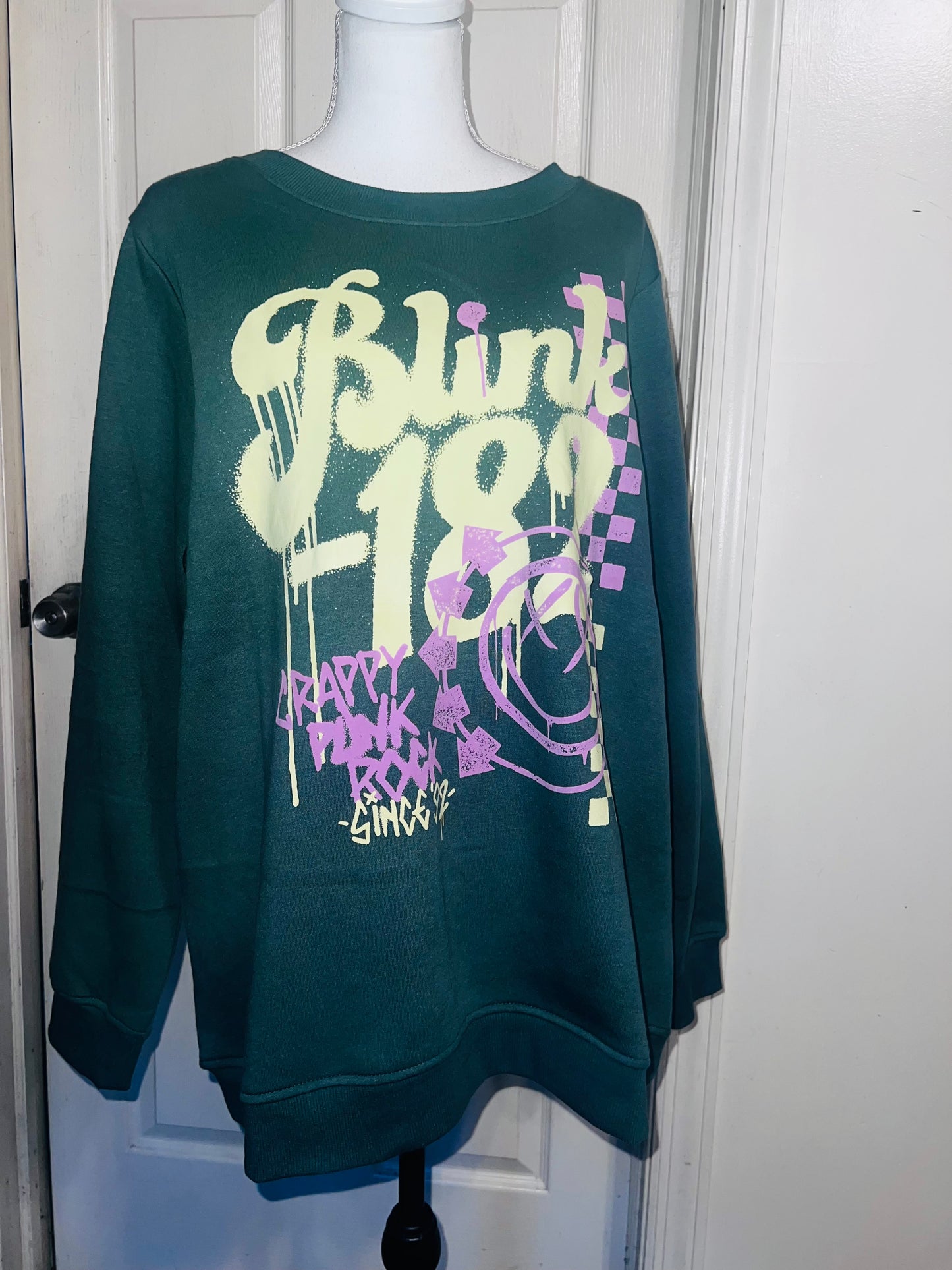 Blink 182 Oversized Distressed Sweatshirt